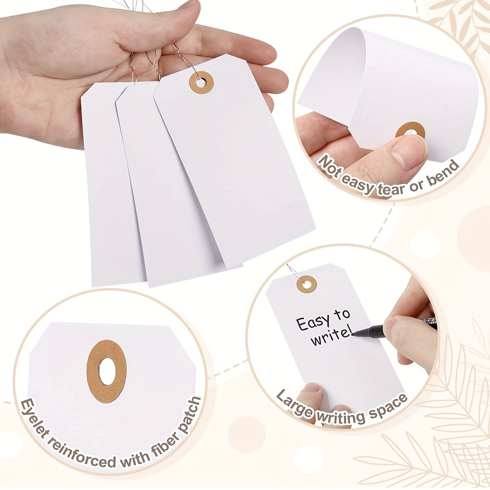 Blank Gift Tags Double Sided Blank Gift Tags With String - Temu