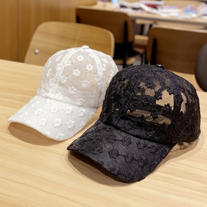 

Women's Breathable Lace Baseball Cap - Sun Protection And Adjustable Fit For Women & Men