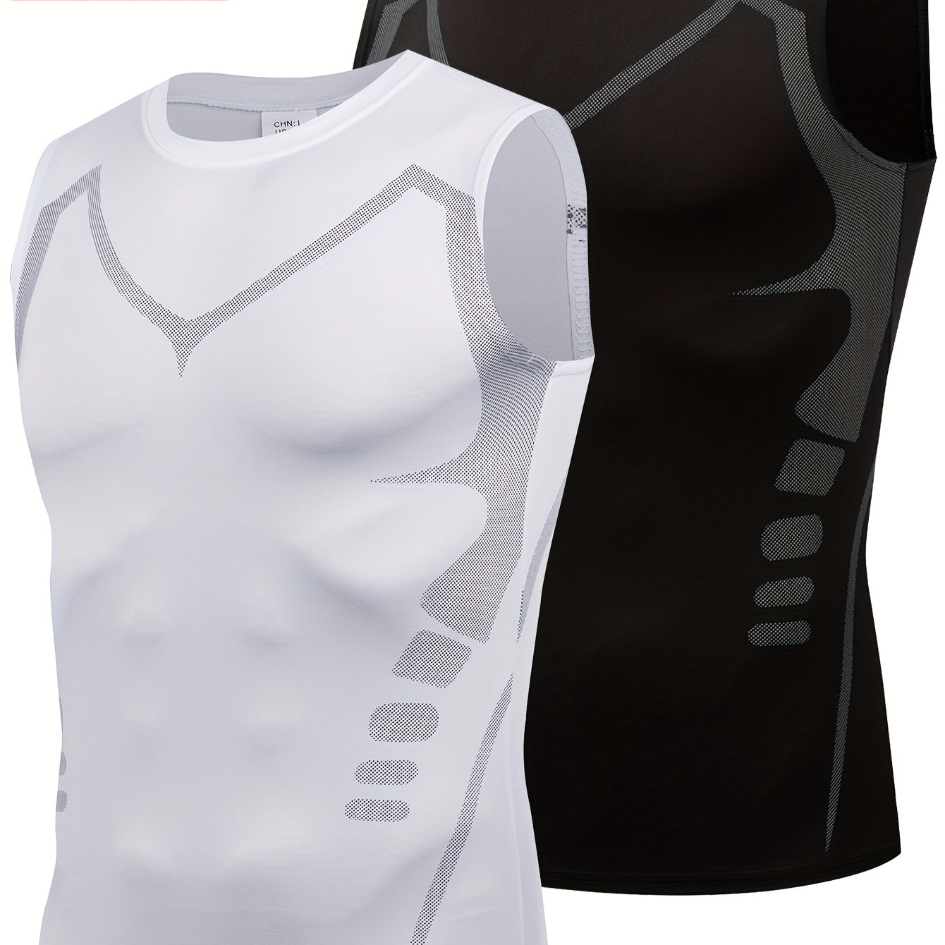 

Jeebert Men's 2pcs Athletic Tank Tops - Quick-dry, Breathable & Slimming Vest With