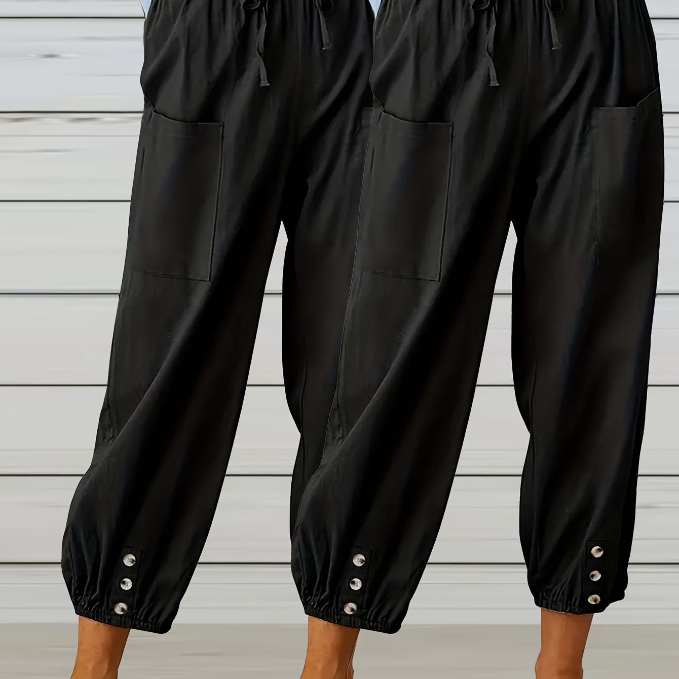 

2- Women's Polyester - , Non-stretch , Pants Waist, Drawstring, And