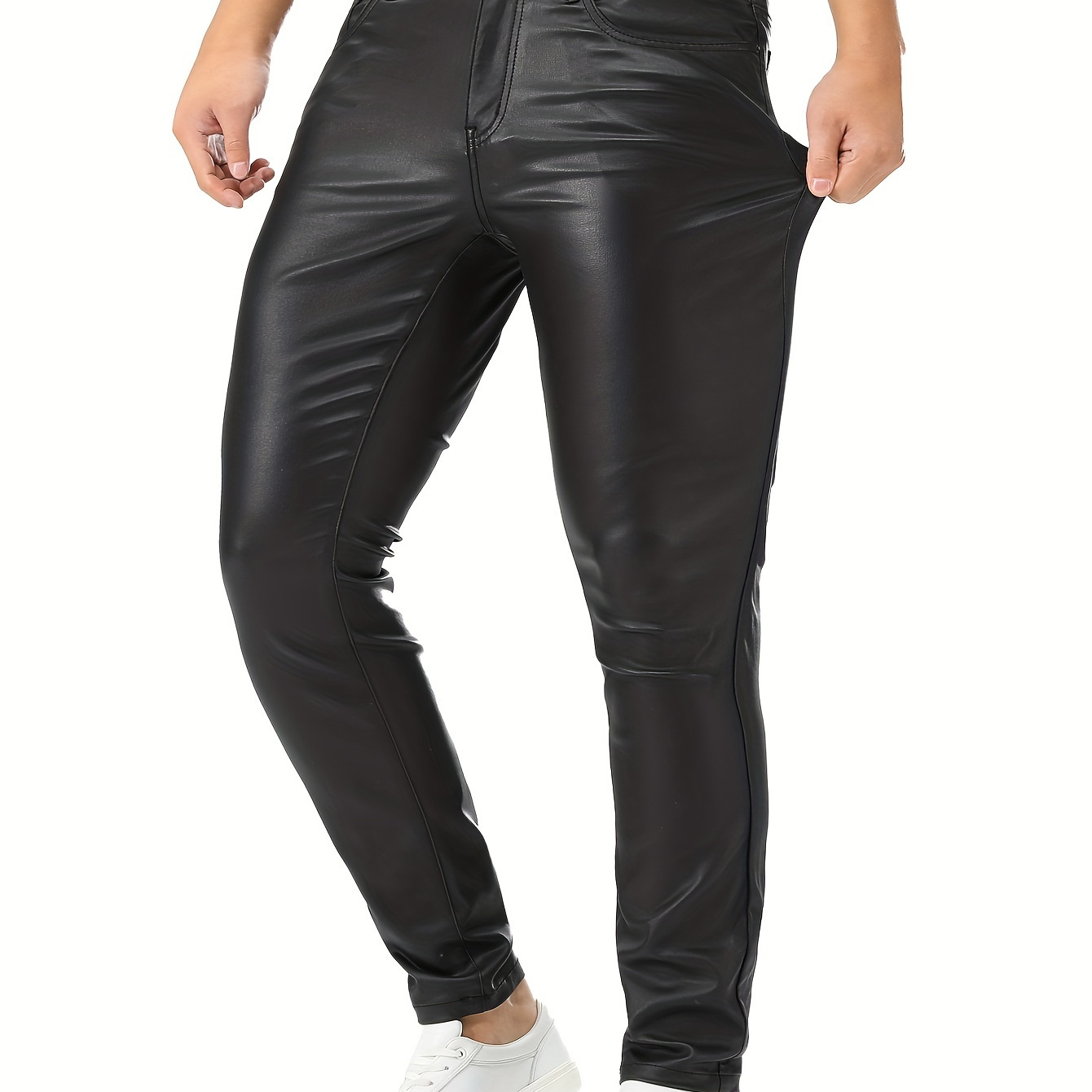 

Men's Casual Skinny Jeans, Chic Street Style Denim Pants