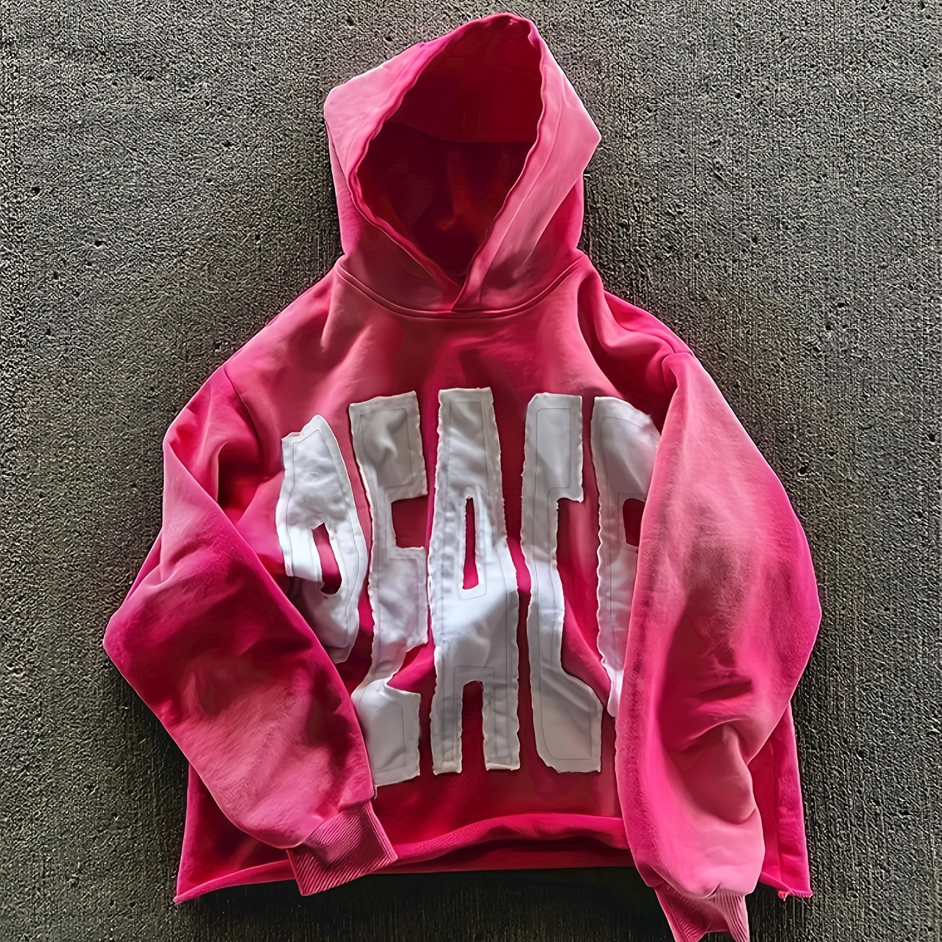 Y2K New Fashion Trendy Letter Patch Hoodie for Women - Street Hip-Hop Loose Fit Casual Sweatshirt, Versatile Couple'S Matching Set