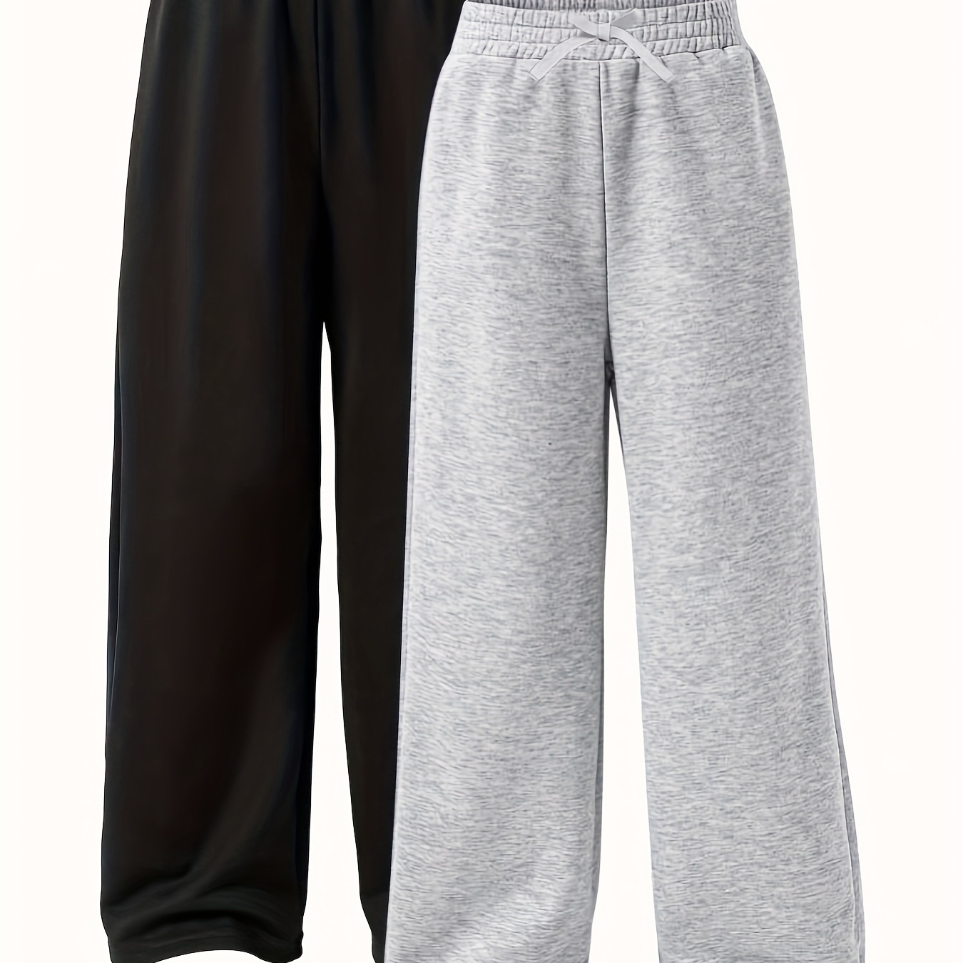 Girls' Sweatshirt and Pants Set with Elastic Waist, Straight Leg Style, Fashionable and Versatile 2pcs Combination