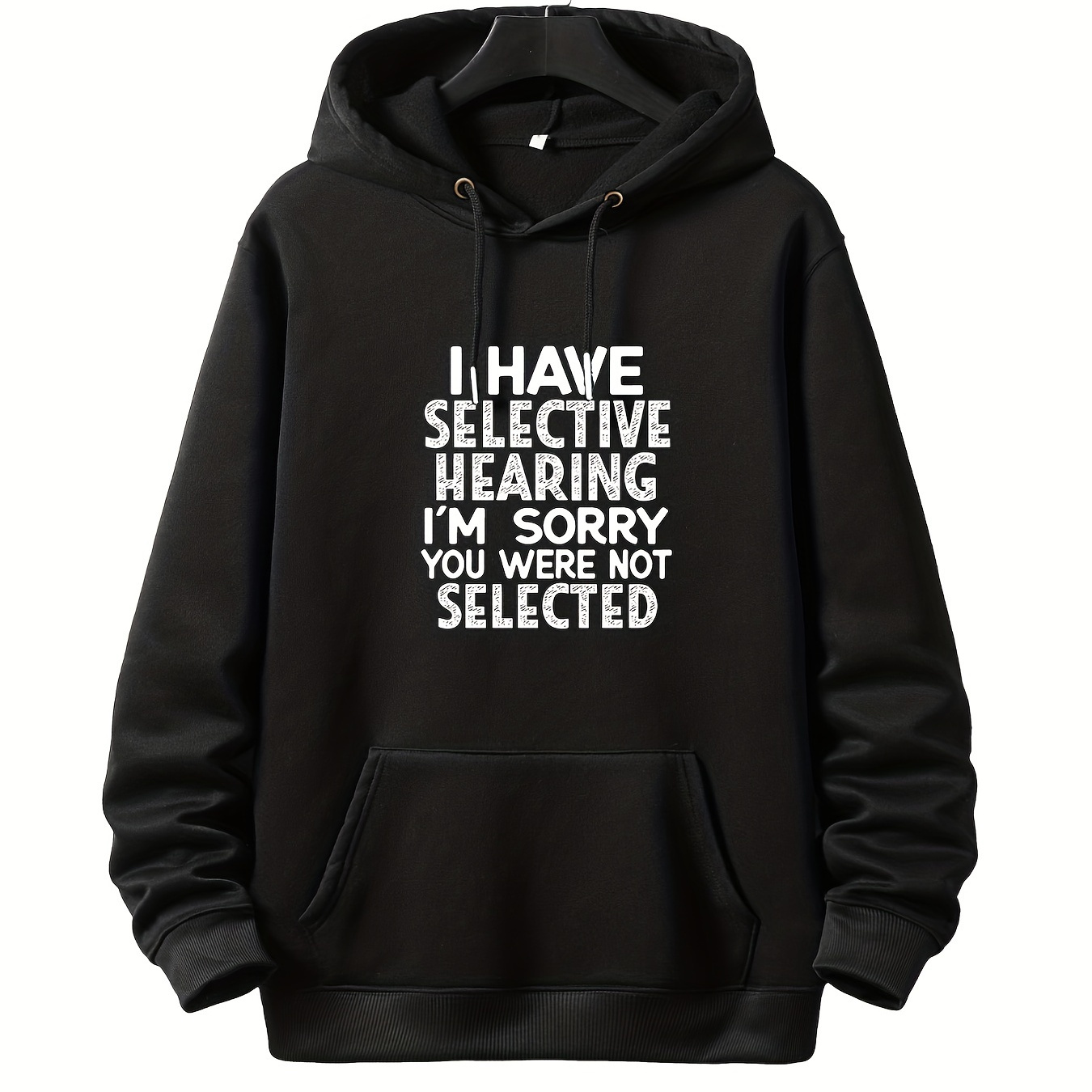 

Men's Casual Creative Letters Graphic Print Hoodies, Drawstring Comfortable Oversized Hooded Pullover Sweatshirt Plus Size Best Sellers