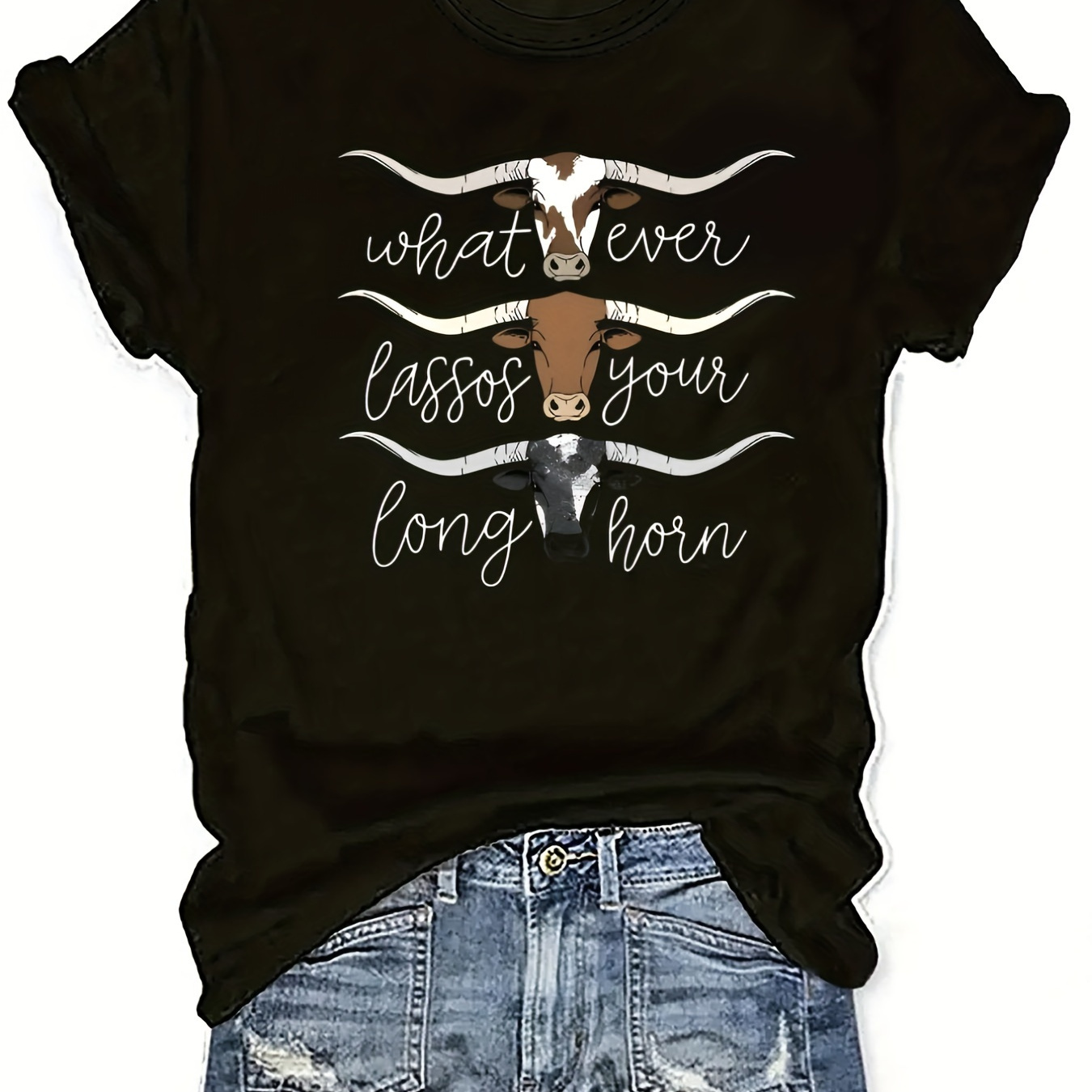 

Women's Round T-, Polyester Top, /summer , ,