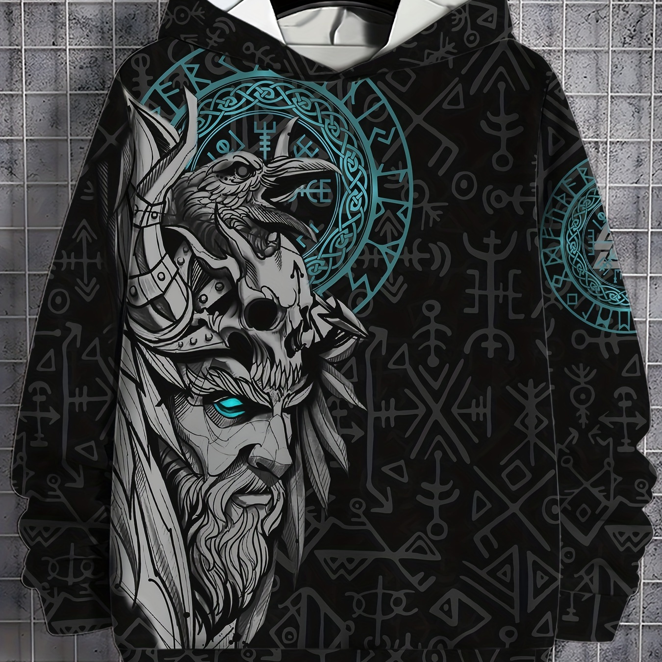 

Men' Hoodie Casual Fashion Style Interesting Tauren Print Pattern, Outdoor Comfortable Hoodie Top