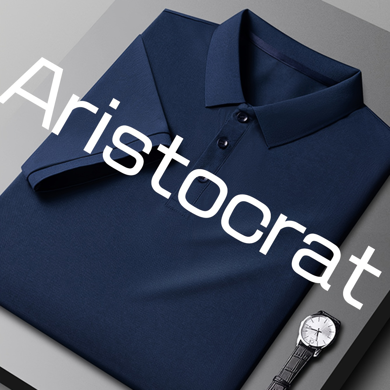 

Classic Style Men's Solid Short Sleeve Lapel Collar Golf T-shirts, Chic And Breathable Tops For Men's Business And Daily Outerwear