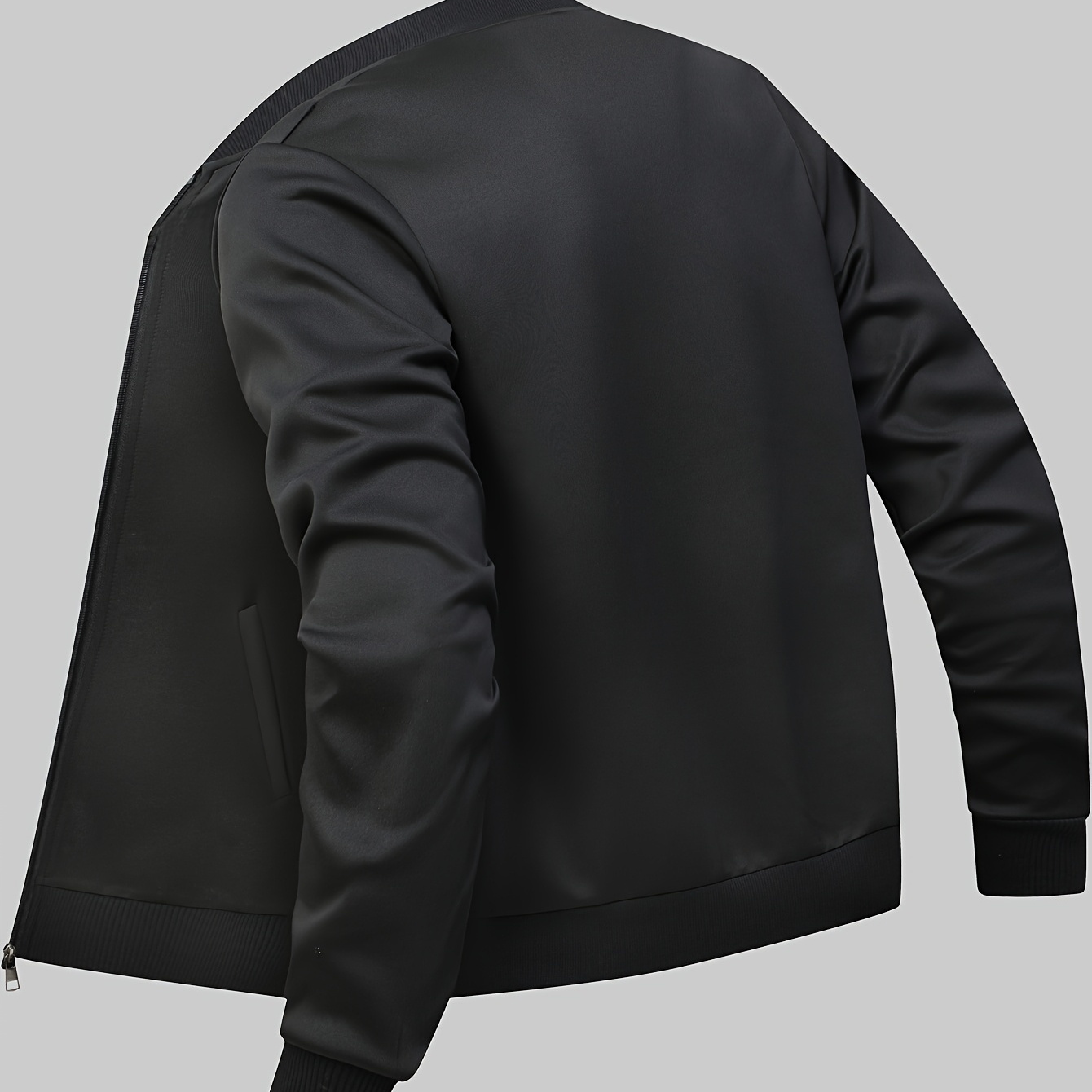 

Customized Men's Jacket With Your Text Printed On The Left Chest And Hot Stamping On The Back