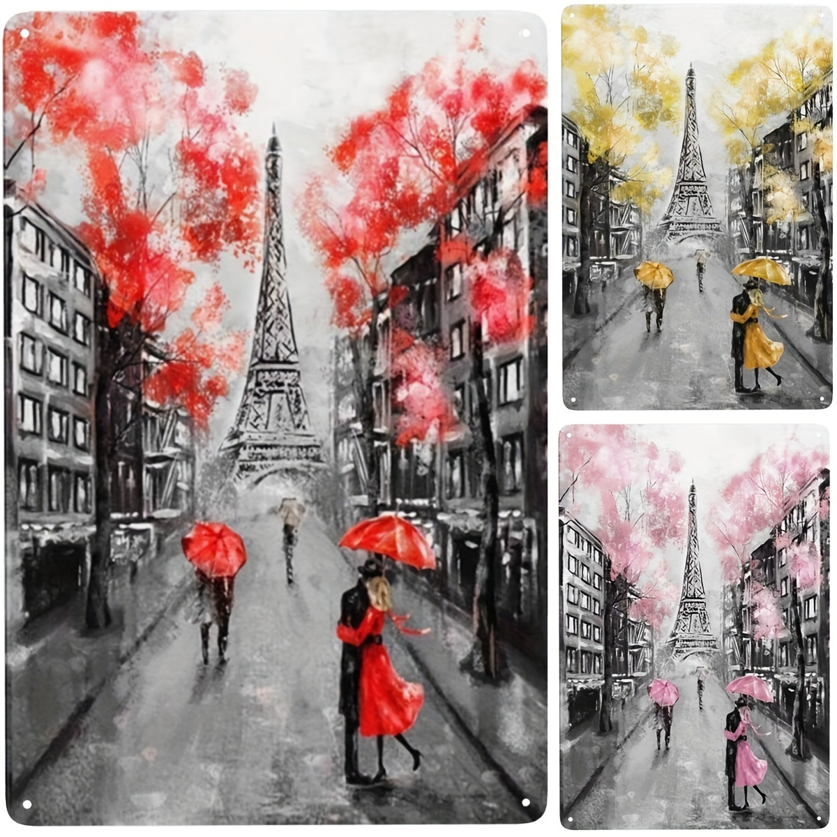 Canvas Poster Modern Art Lightpink Paris Eiffel Tower - Temu United Arab  Emirates