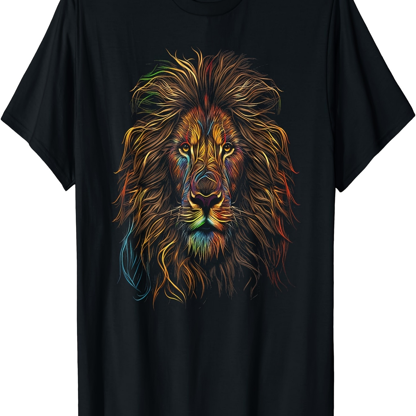 

Lion Colorful King Of Animals From Africa, Men's T-shirt
