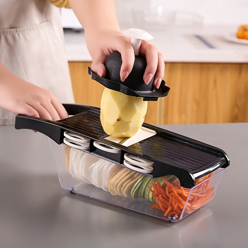 Vegetable Chopper, Multifunctional Fruit Slicer, Manual Food Grater, Vegetable  Slicer, Cutter With Container And Hand Guard, Onion Mincer Chopper,  Household Potato Shredder, Peeler, Kitchen Gadgets, Back To School Supplies  - Temu