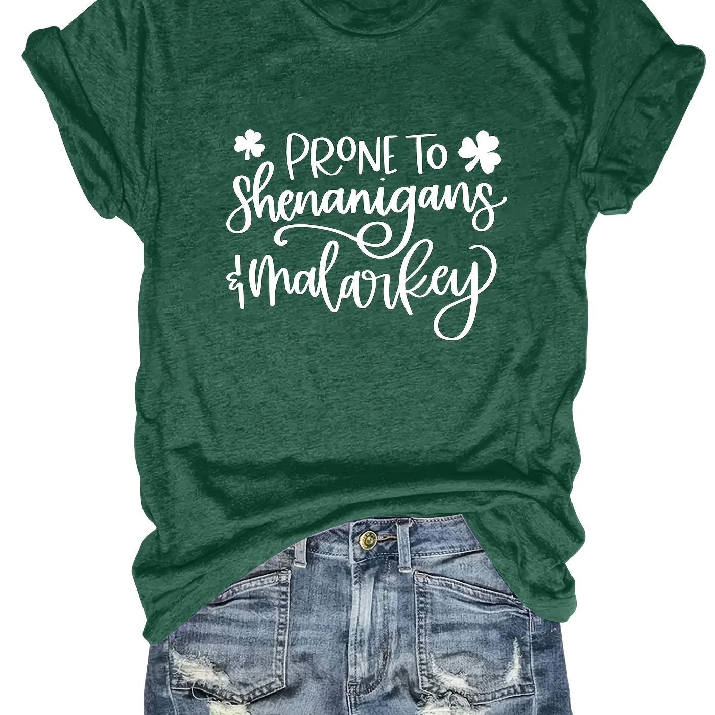 

Women's 's T-shirt - "pronoun To & " Print, Casual Short Sleeve Crew Neck, , Machine Washable