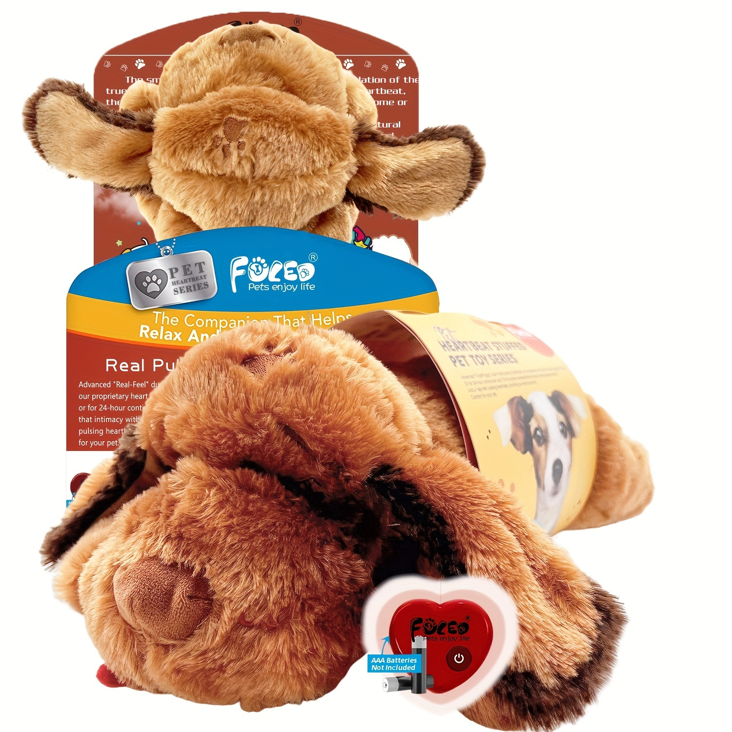 Heartbeat Plush Dog Toy - Actual feel Heartbeat Helps for Dog