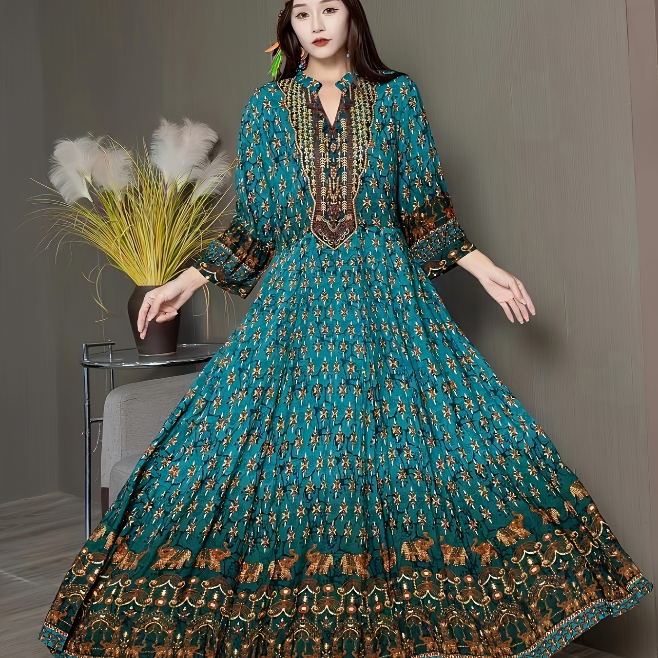 

- Embroidered - -, Long Sleeve Tie Waist For Women | For &