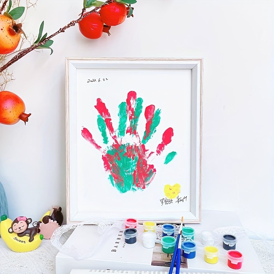 

Diy Couple Newborn Handprints And Kit Photo Frame For Oil Paint Anniversary Event Commemorative Gift