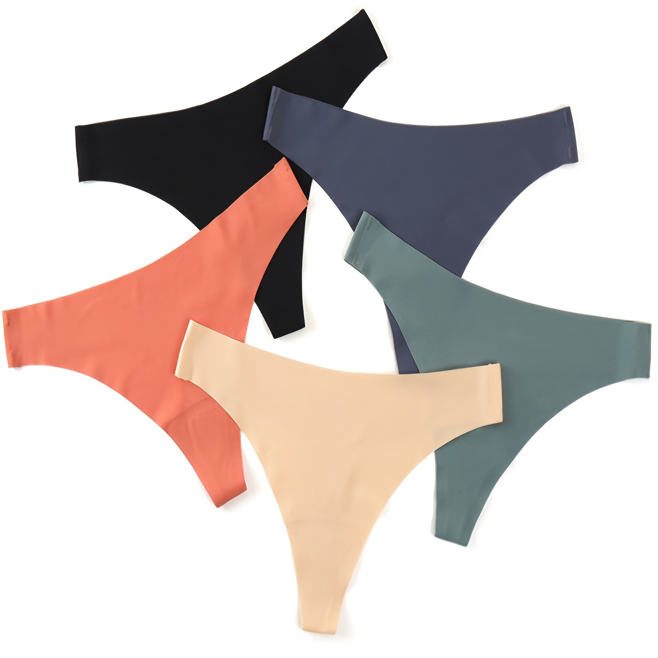 Seamless Thong Panties Breathable Low Waist Elastic - Temu Canada