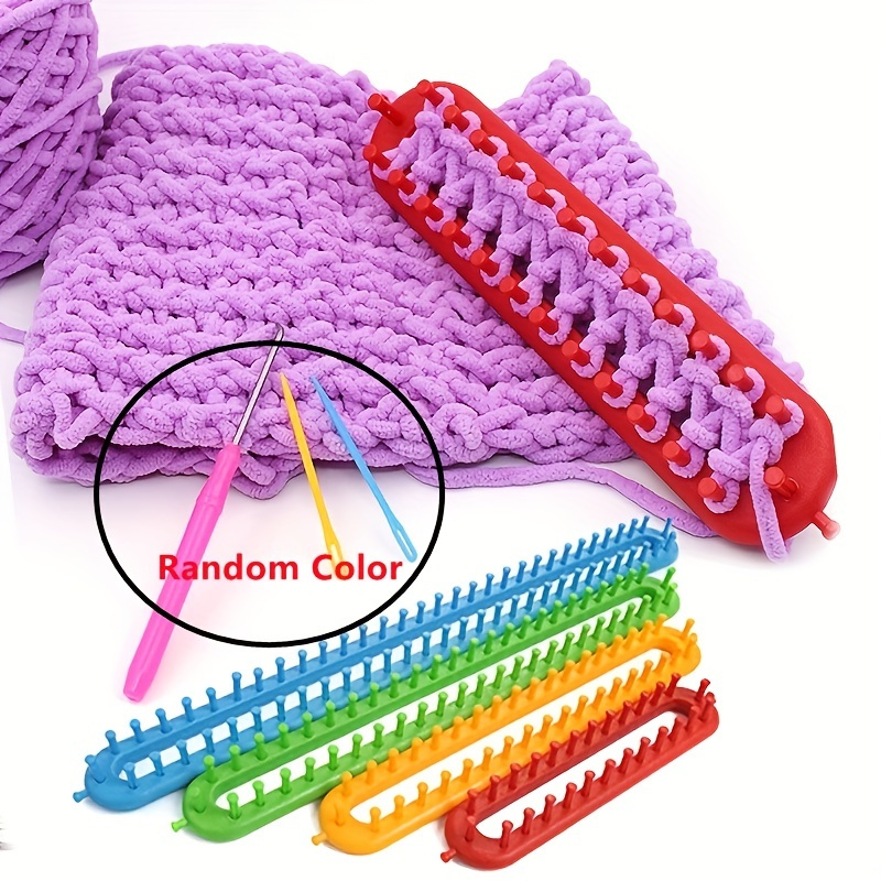 Knitting Machine,48 Needles Knitting Machines with Row Counter and Pompom  Maker, Smart Weaving Round Loom,Double Knit Loom Machine Kit,DIY Knit Scarf  Hat Sock… : : Toys