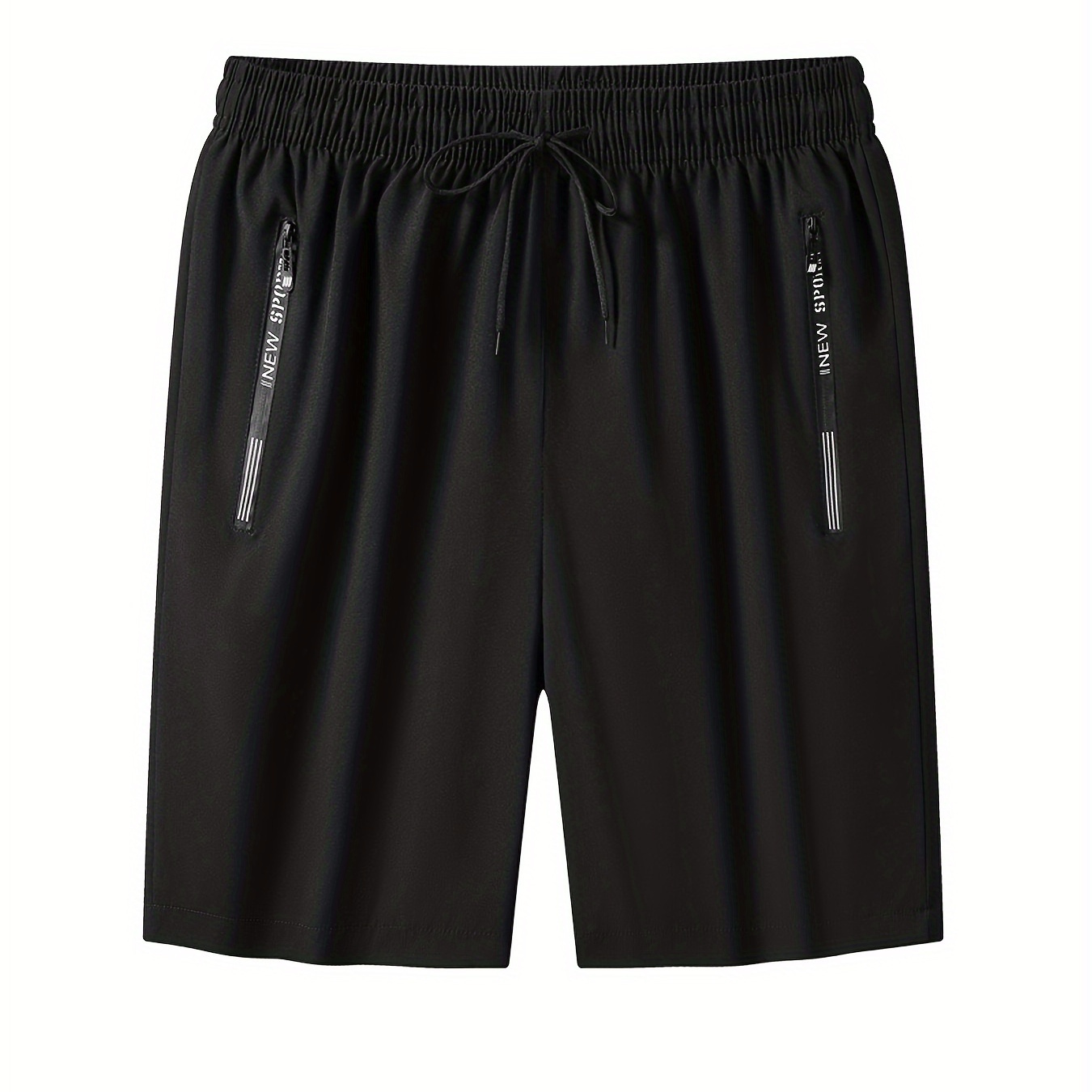 

Large Size Solid Color Basic Sports Shorts, Stylish All- Five-point Home Pants, Comfy & Breathable For Summer