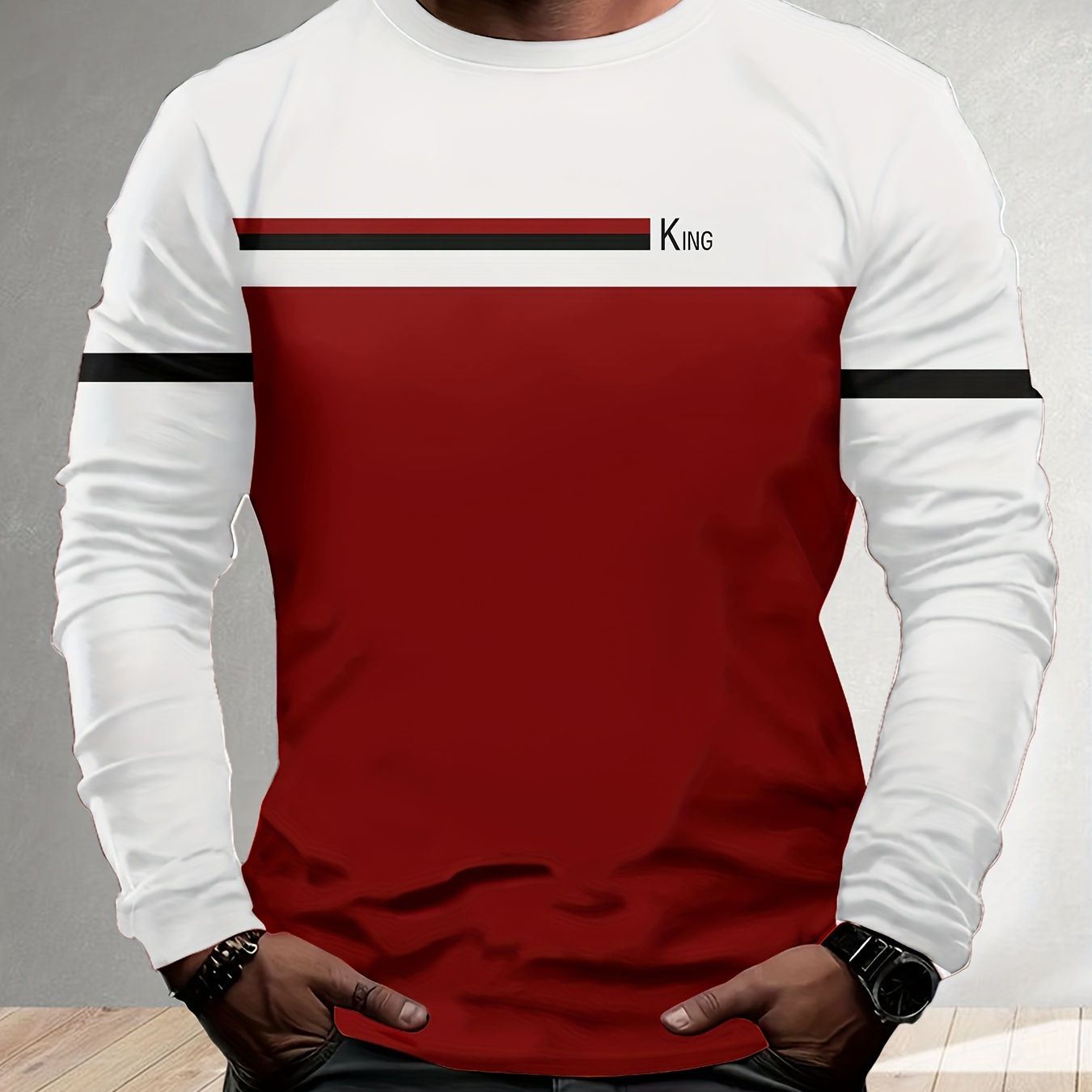 

Men's Long Sleeve T-shirt - Casual & Comfortable, 3d For Casual Attire, Spring/fall