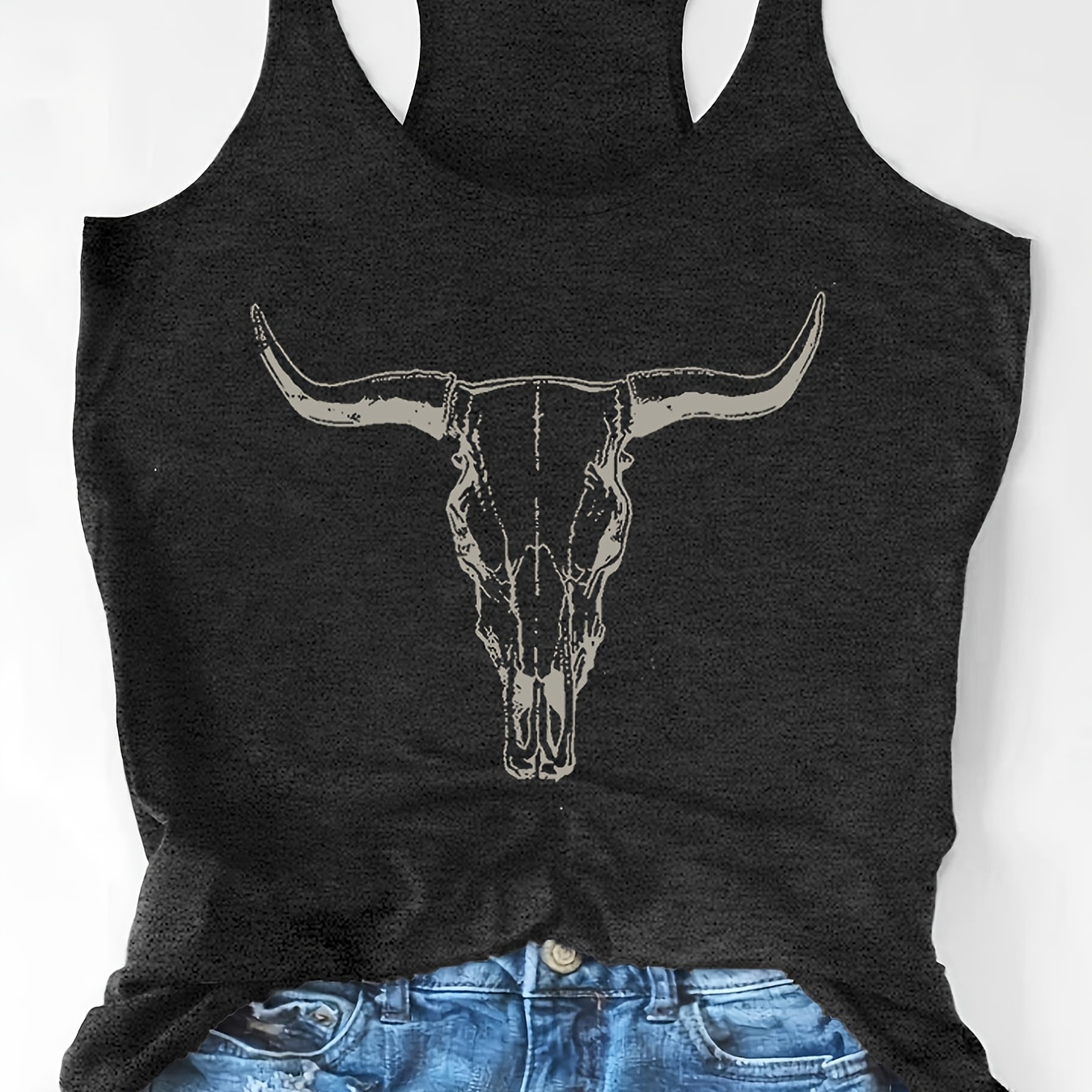 

Animal Neck Tank Top, Casual Sleeveless Tank Top For , Women's Clothing