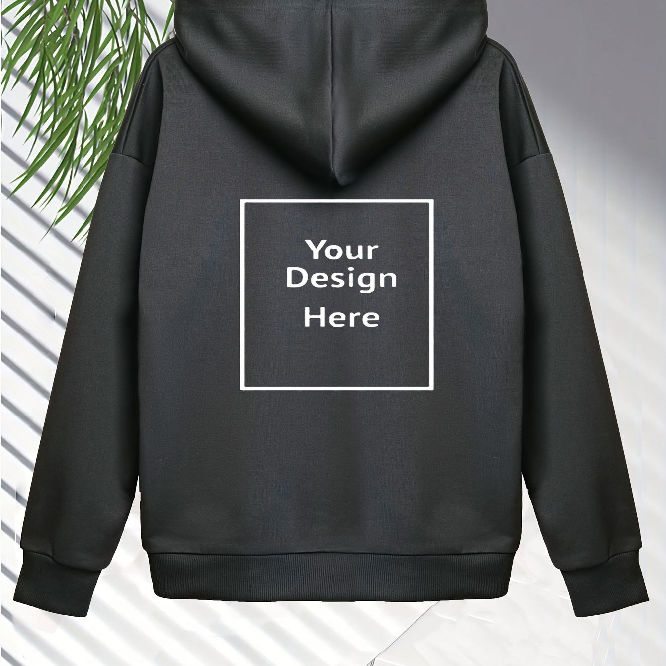 

Customizable Women' Zip-up Hoodie With Personalized Back Print – Knitted Fabric Polyester 95%, Elastane 5% – Hooded, Slight Stretch Geometric-pattern Knit – Active Jacket For All With Zipper Detail