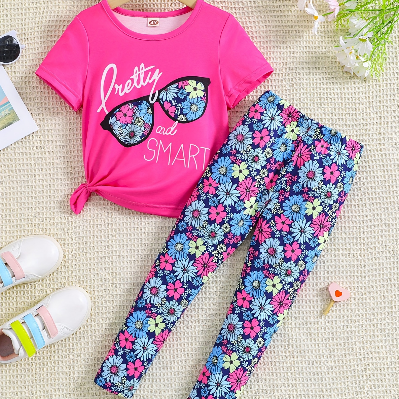 Kids Girls Outfits Summer Casual Holiday Shopkins Dress & Leggings