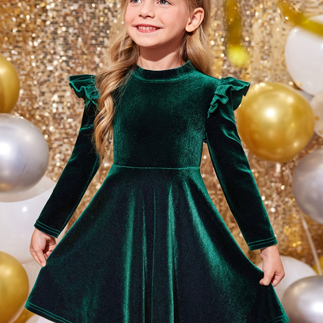 Little Girl Christmas Dresses Size Elegant Girls Fall Winter Dress High  Temu Ireland