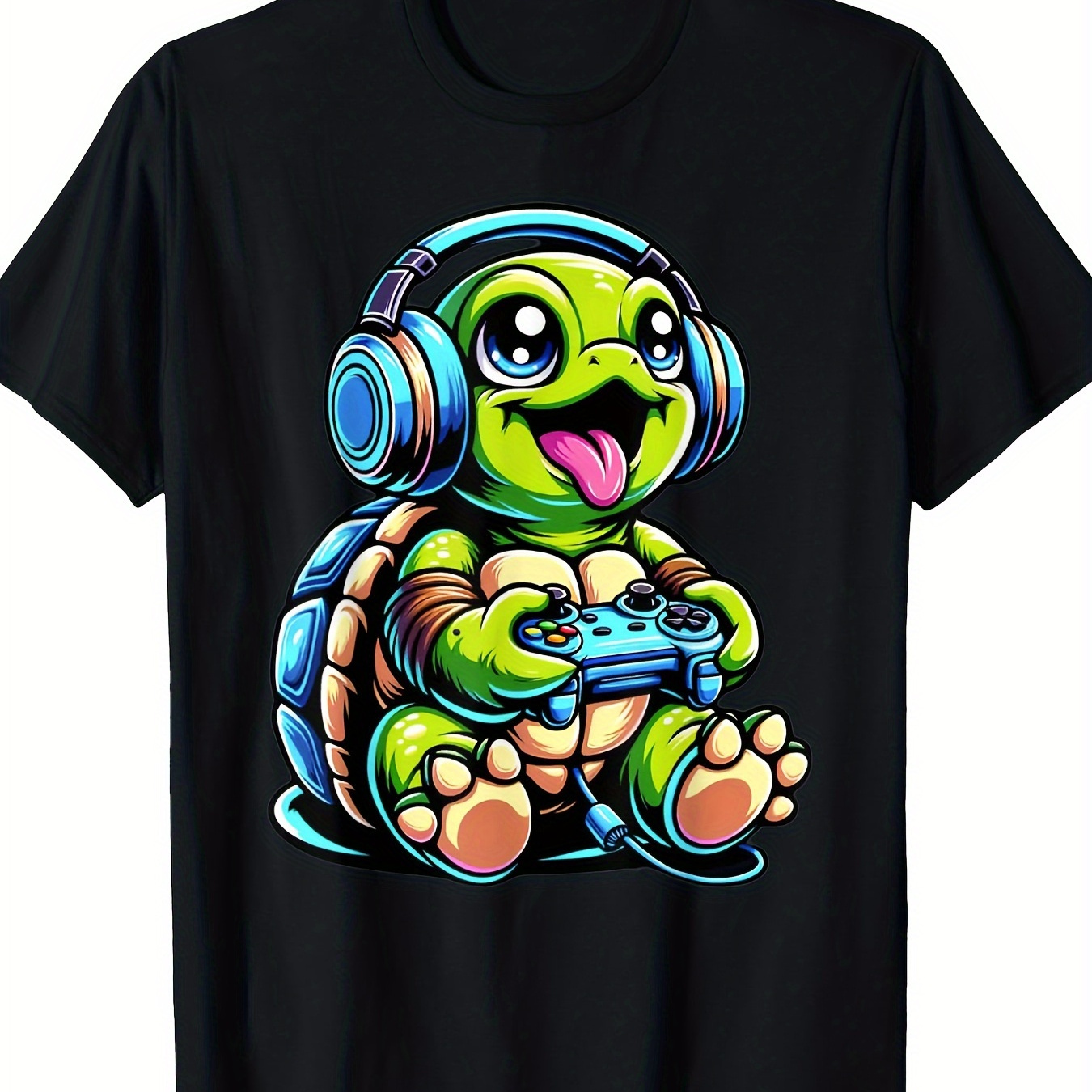 

Funny Turtle Gamer Gaming Video Game 220g 100% Cotton T-shirt