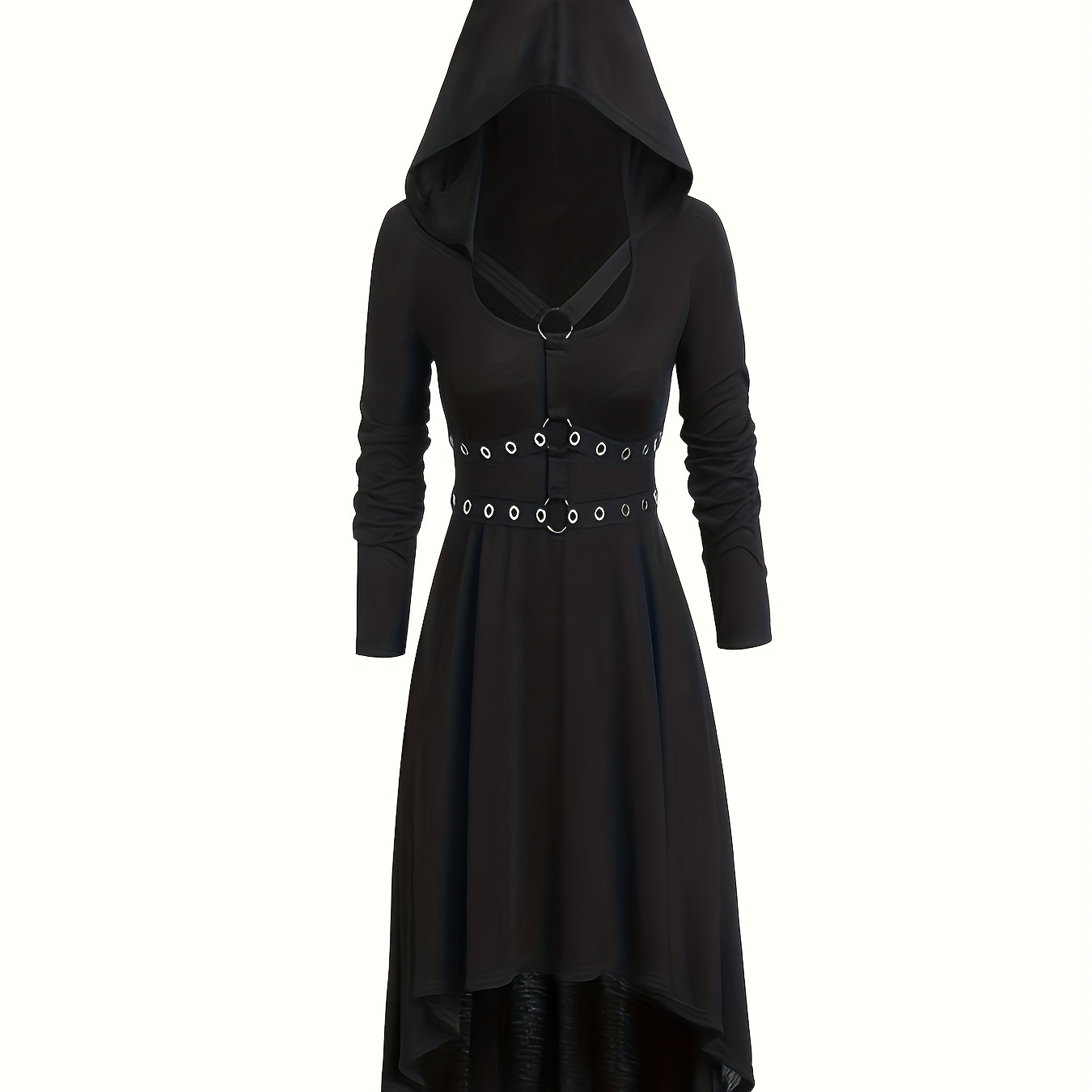 Hooded high shop low dress