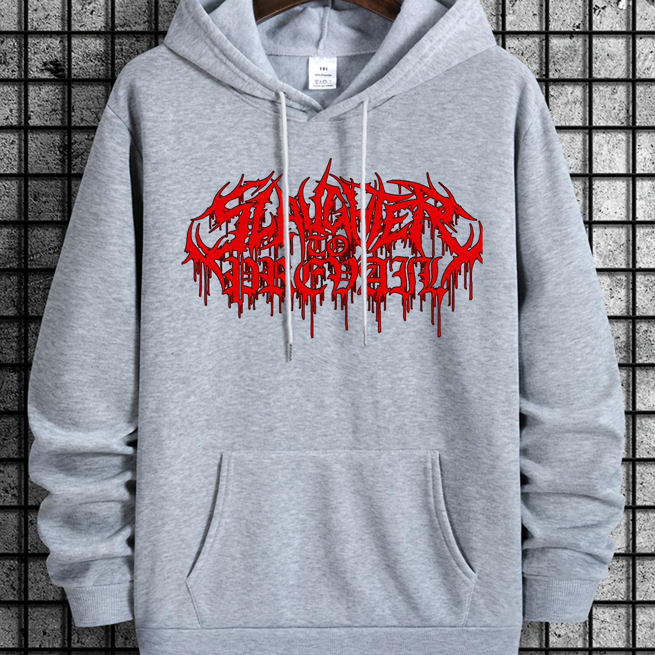 

Plus Size Men's Graphic Print Hooded Sweatshirt - Casual Long Sleeve Pullover Hoodie For Fall Winter