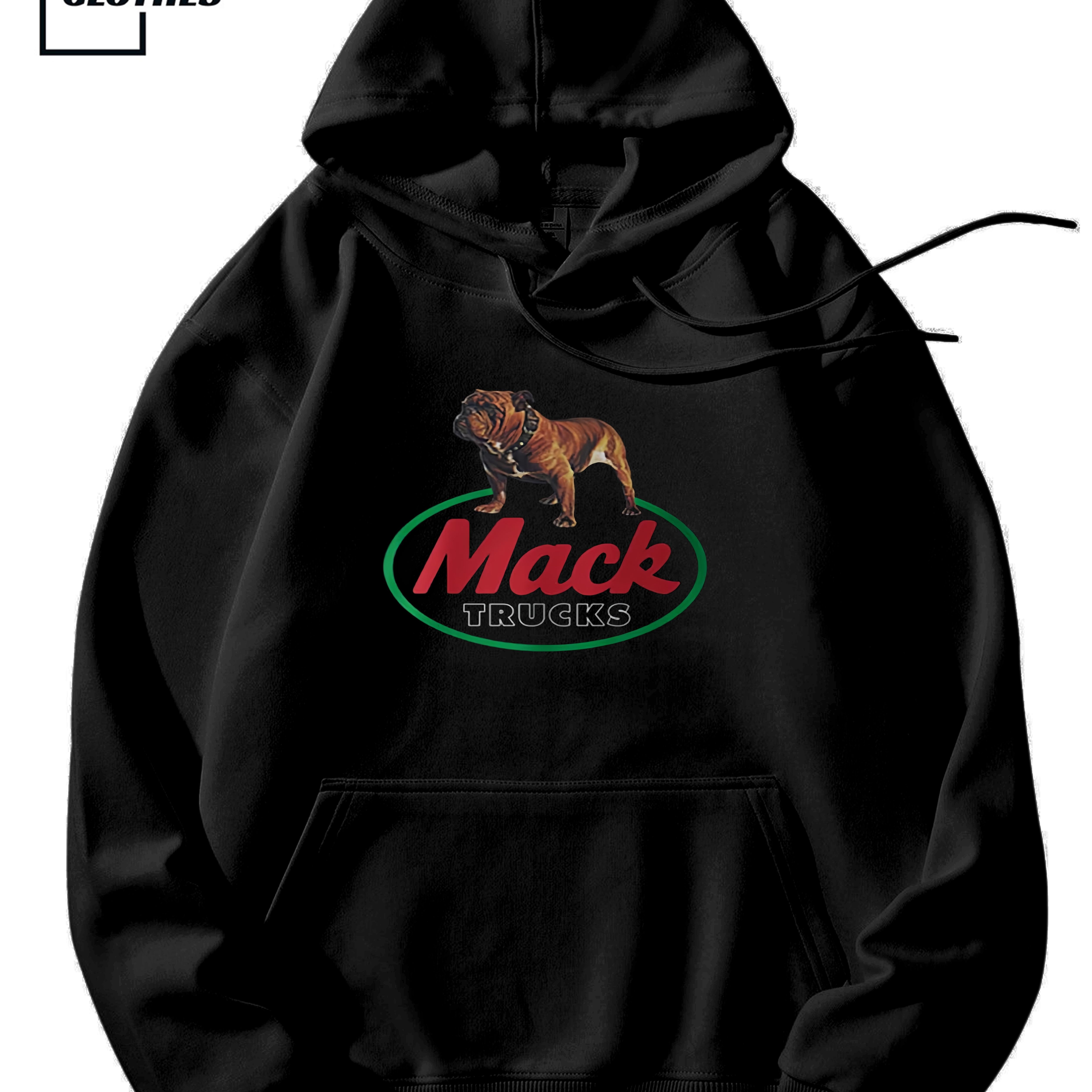 

Mack Dog Pattern Hooded Sweatshirt For Long Sleeve Sweatshirt