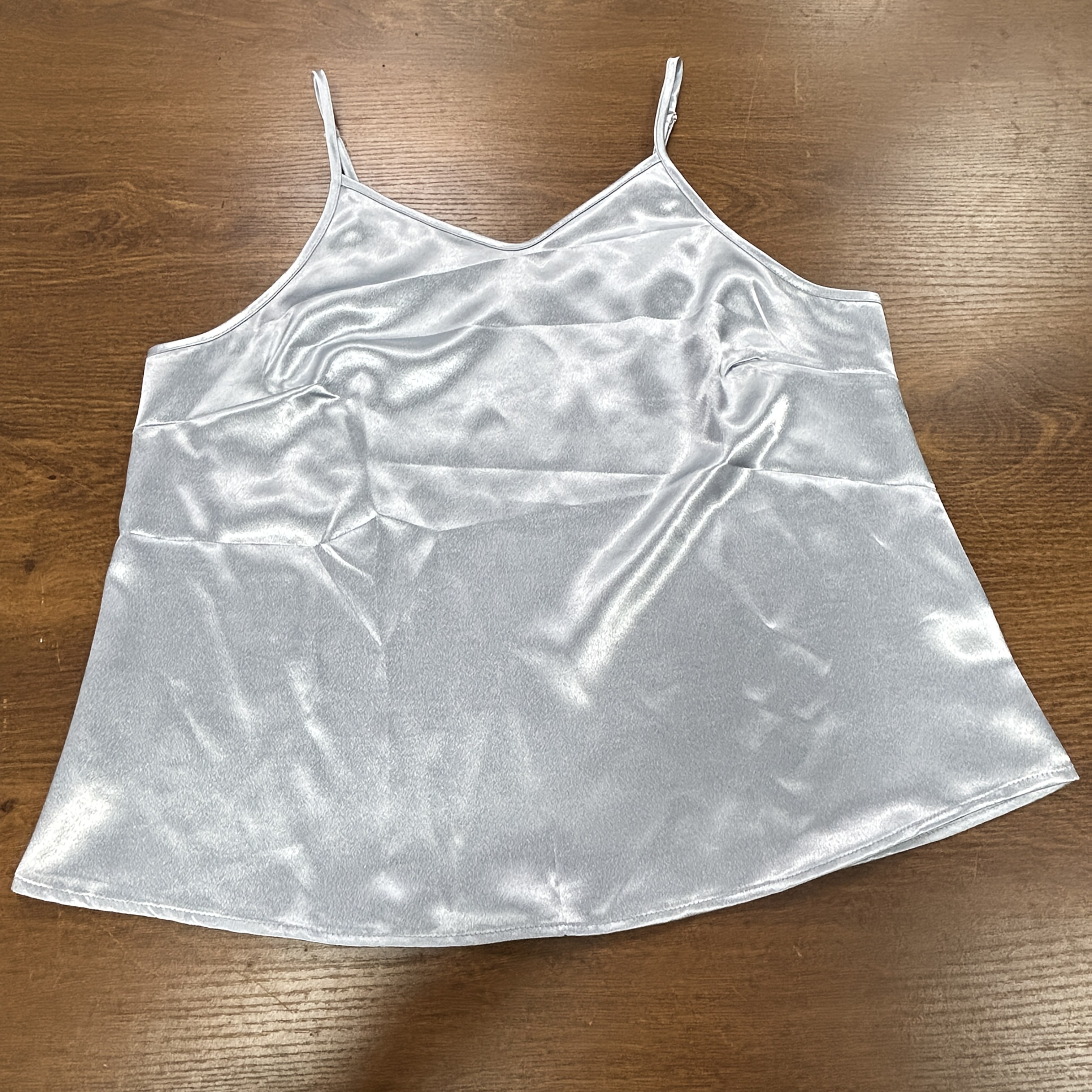 

Women's V-neck Metal Solid Color Vest