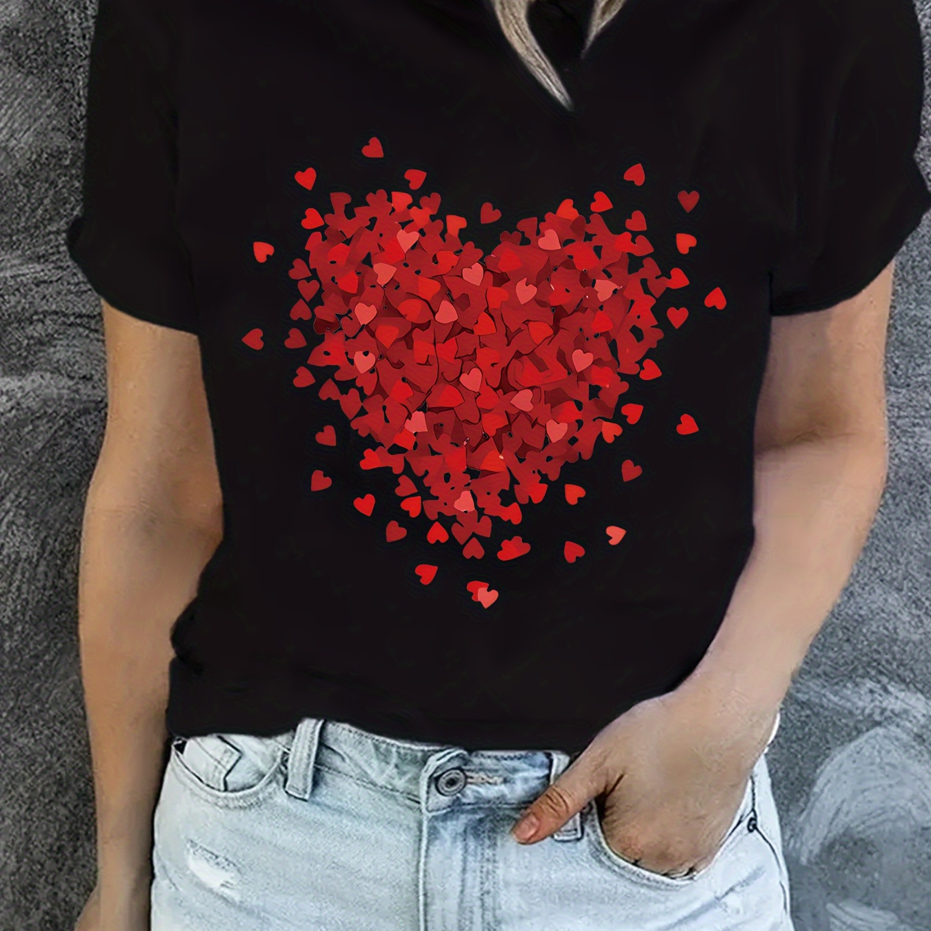 

T-shirt Imprimé Graphique, Haut Décontracté À Manches Courtes Et Col Rond Pour L'été Et Le Printemps, Vêtements Pour Femmes