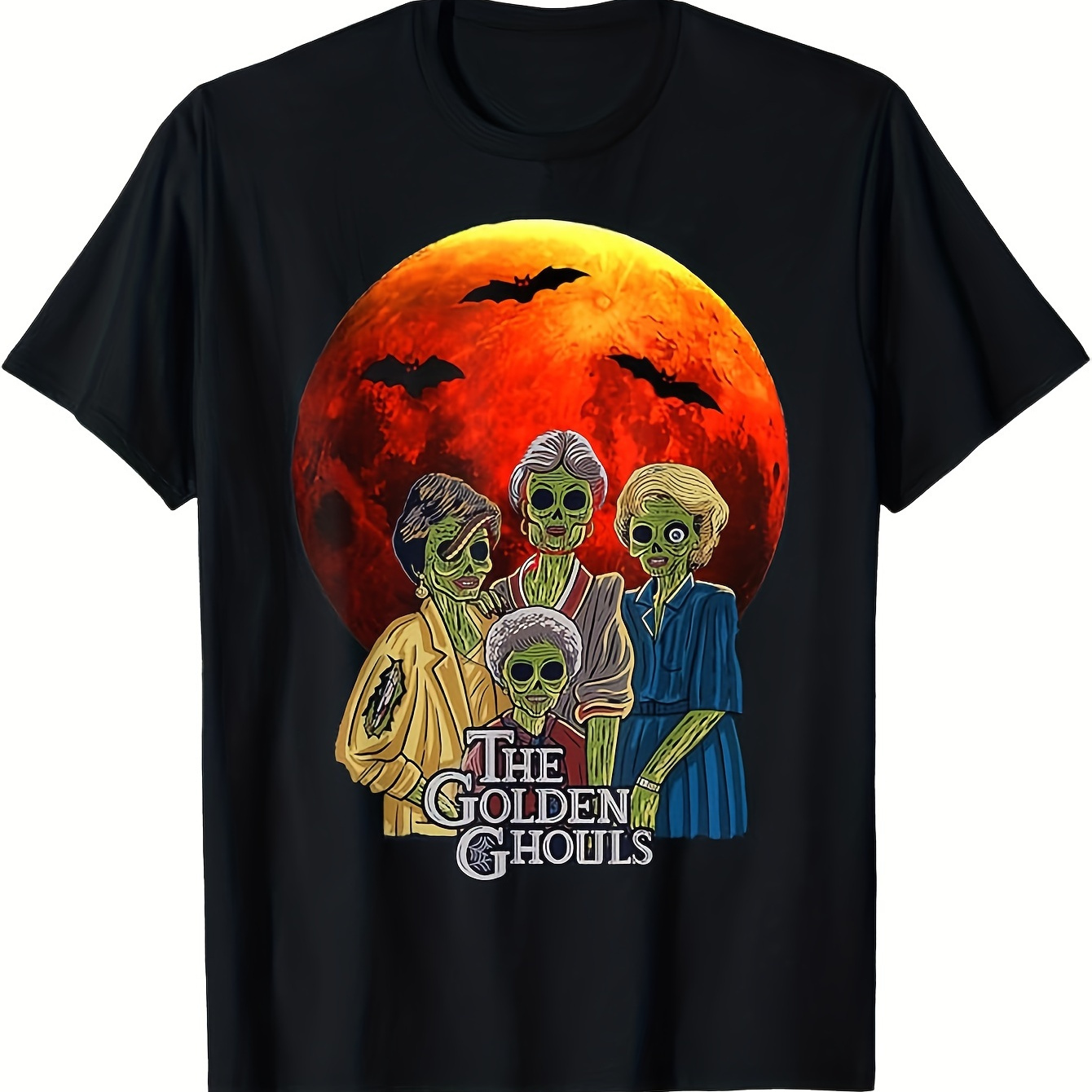 

The Golden Ghouls T-shirts Men's 100% Cotton Short Sleeve Print Crew Neck Graphic Print T-shirt