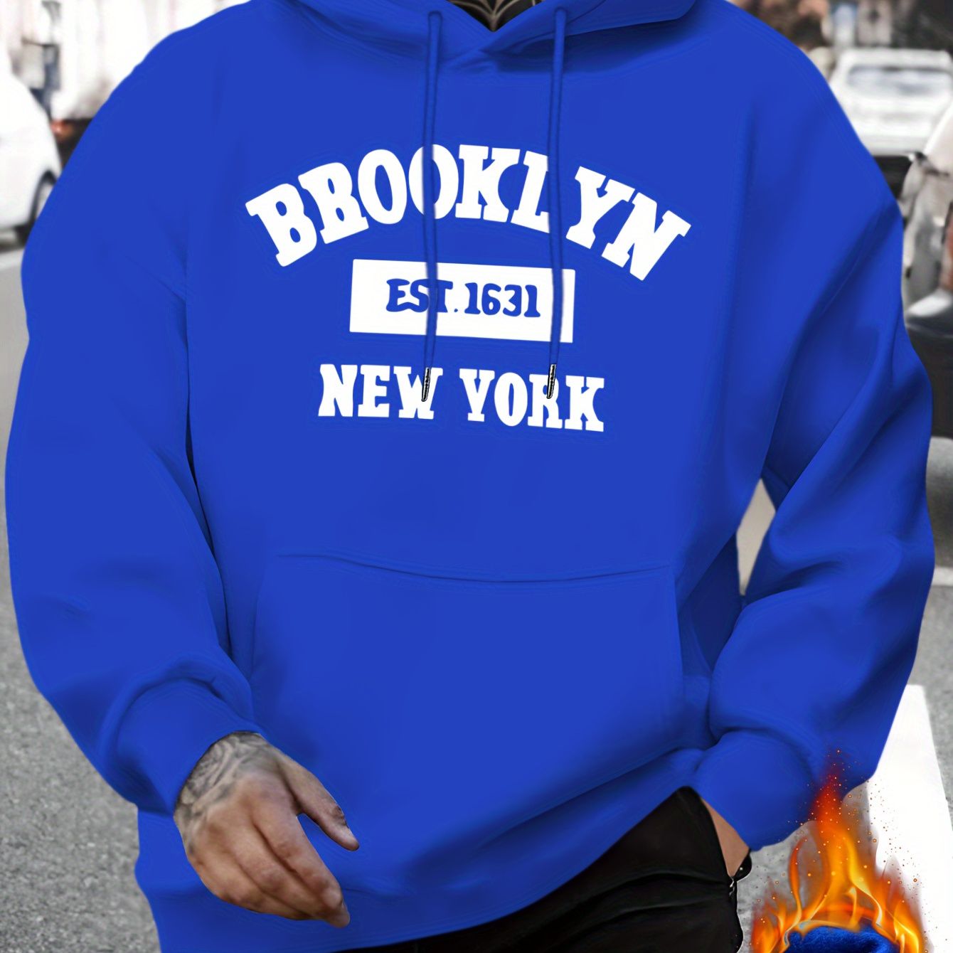 

Men's New Hoodie - Casual Drawstring Pullover, Long Sleeve, , Polyester, Fall/winter, Sweater Hoodie