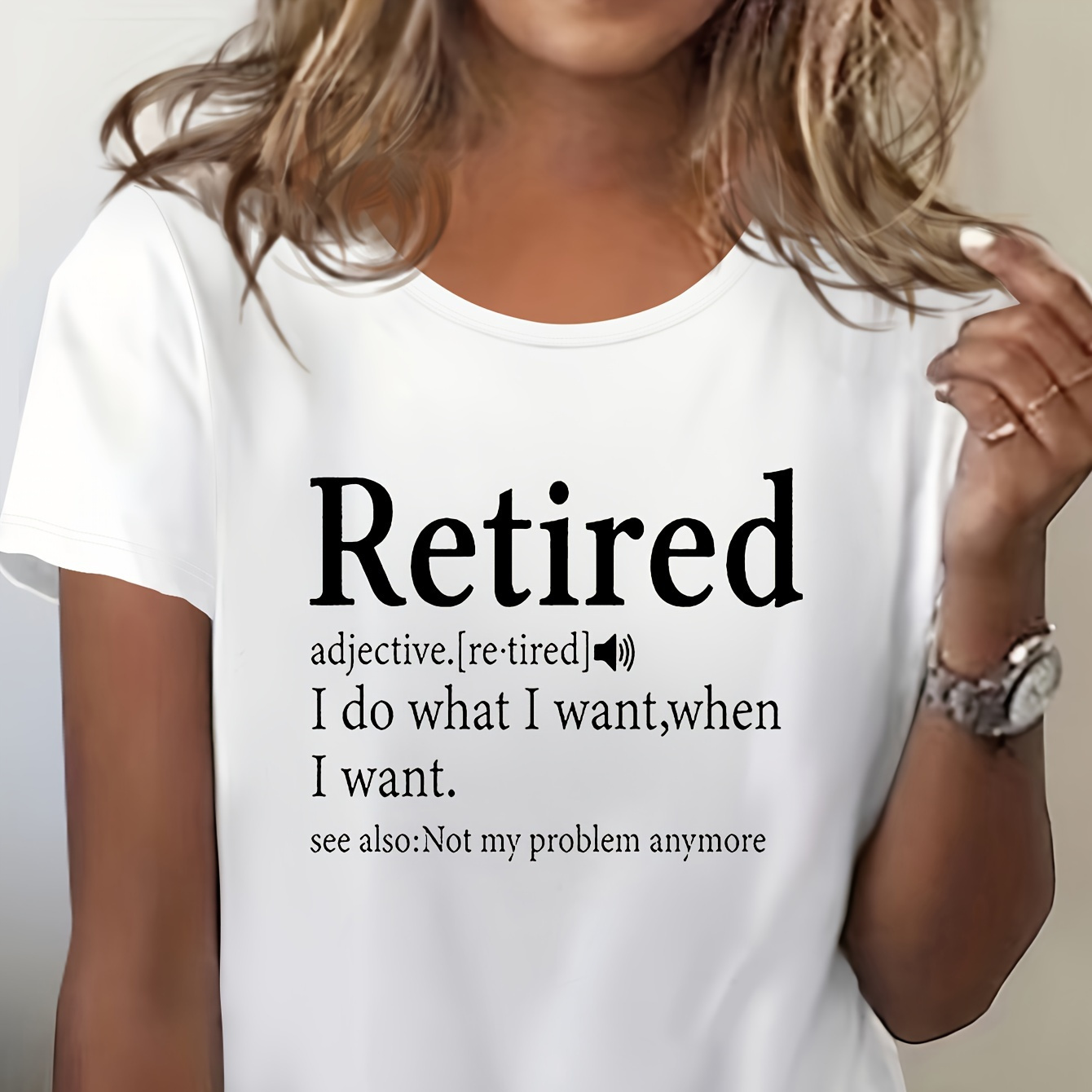 

Letter Print T-shirt, Short Sleeve Crew Neck Casual Top For Summer & Spring, Women's Clothing