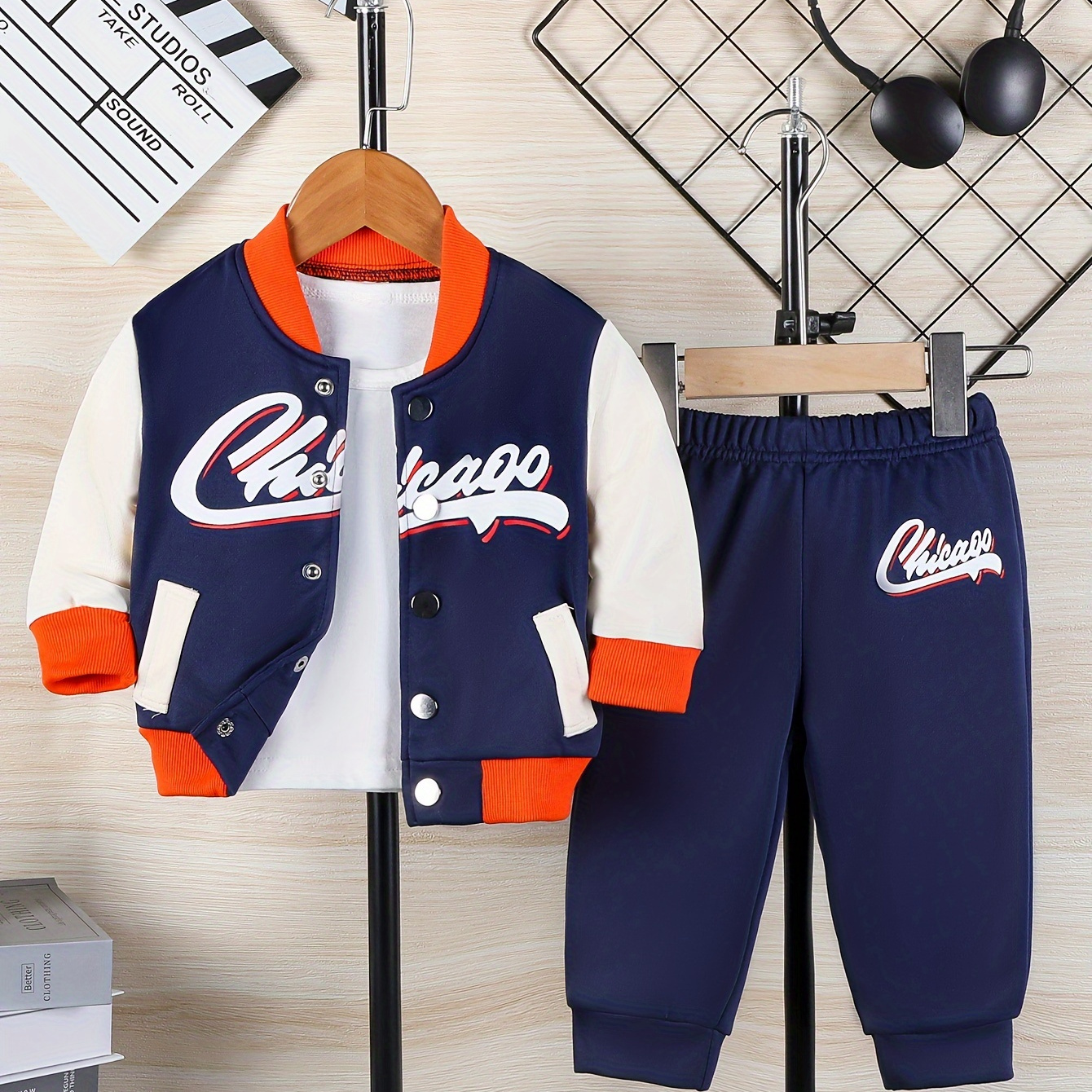 

2pcs 's "" & Pants, Toddler & Infant Boy's Clothing Set For Fall , Cloth