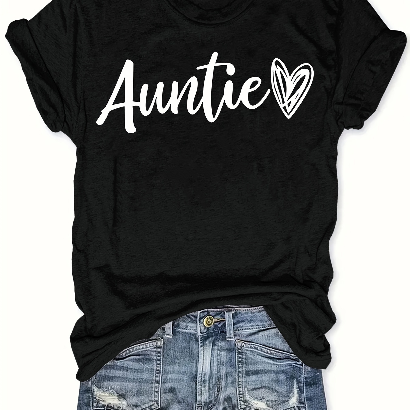 

Women's Round T-, "auntie" , , Polyester , Regular Fit, Top