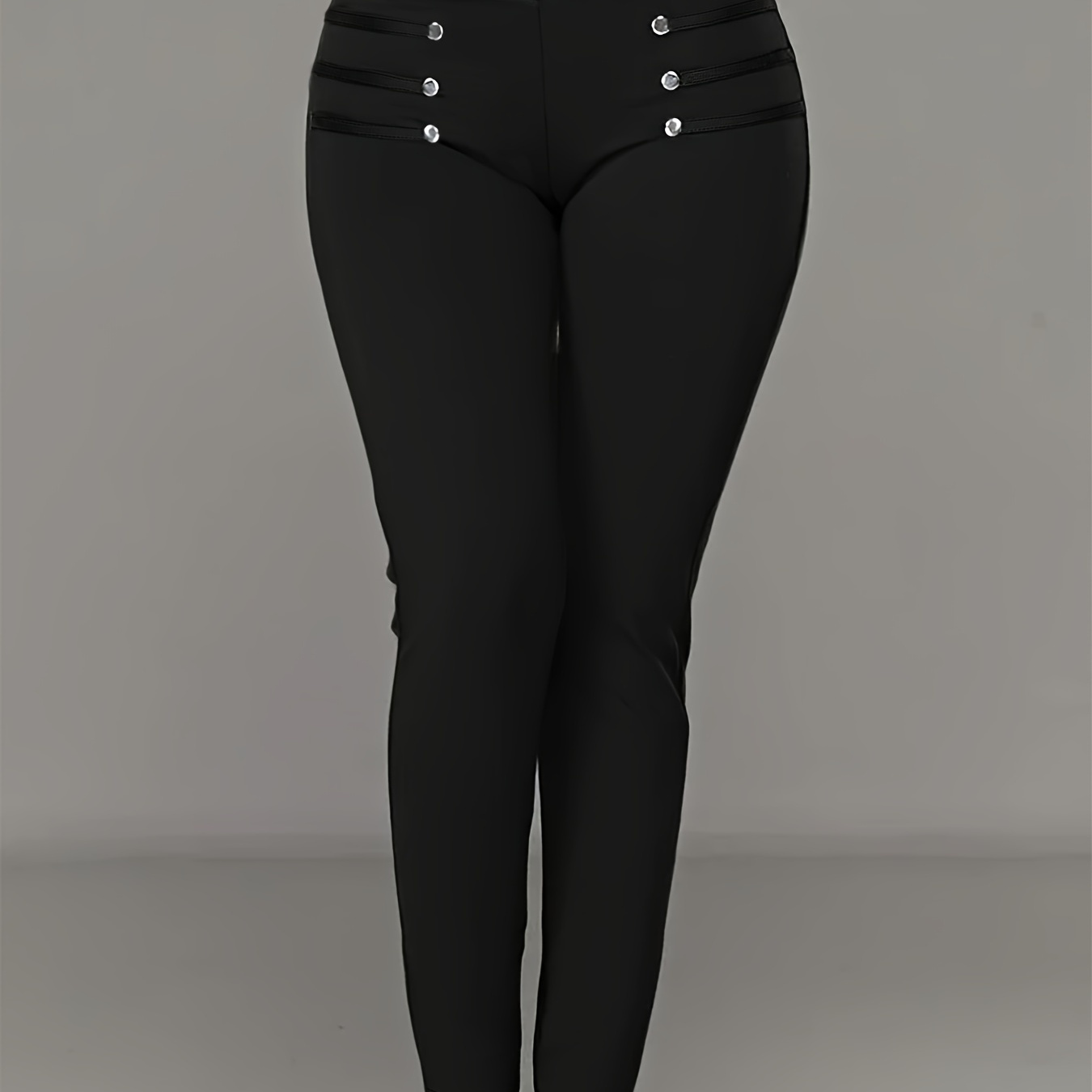 

Pantalon skinny taille haute extensible, décontracté, couleur unie, pour et l'été, vêtements pour femmes.