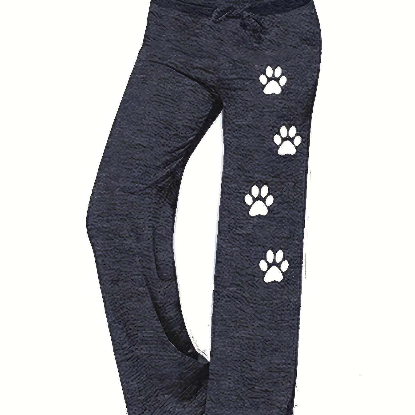 

Dog Paw Print Loose Pants, Casual Drawstring Comfy Pants, Women's Clothing