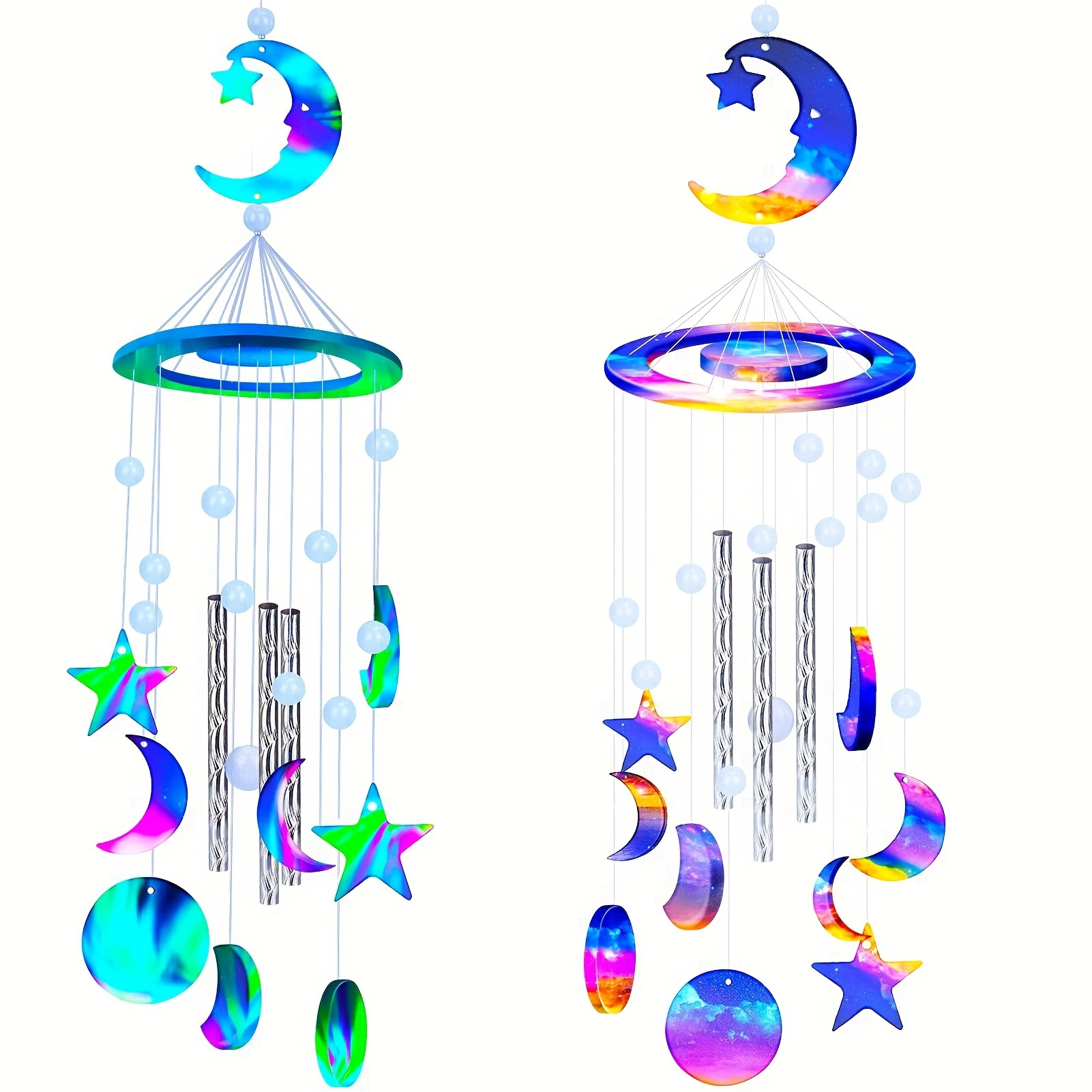 

1 Set Moon Wind Chimes Crystal Epoxy Resin Molds Kit Wind Bell Silicone Molds For Home Decor Diy Craft Casting Tool
