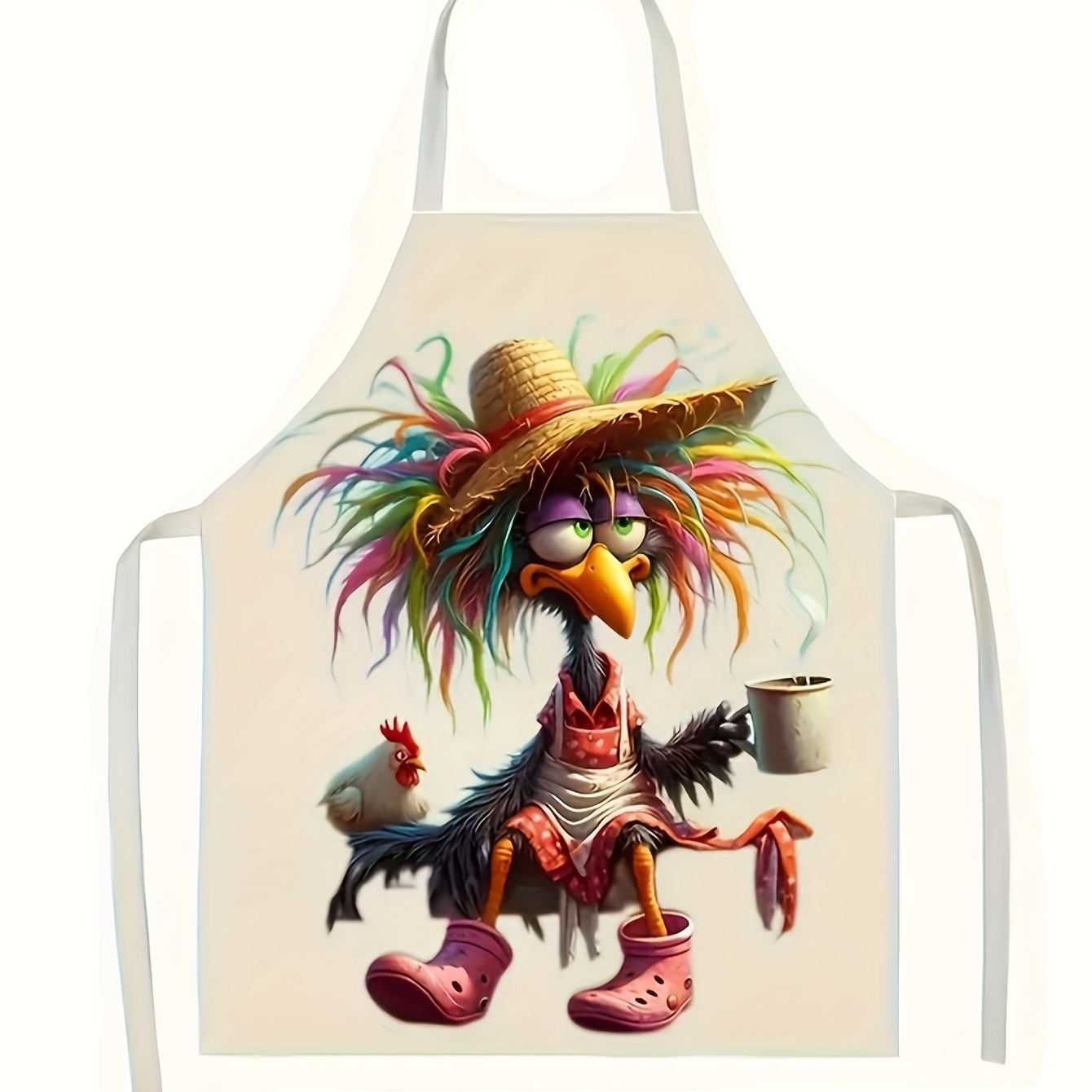 

1pc Creative Fur Boots Chicken Pattern Apron