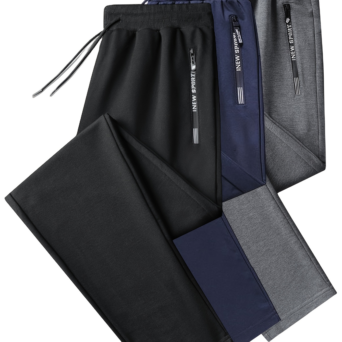 

3 pantalons de 'automne et d'hiver pour femmes, pantalons de sport décontractés en , taille élastique, mode respirante, pantalons droits à