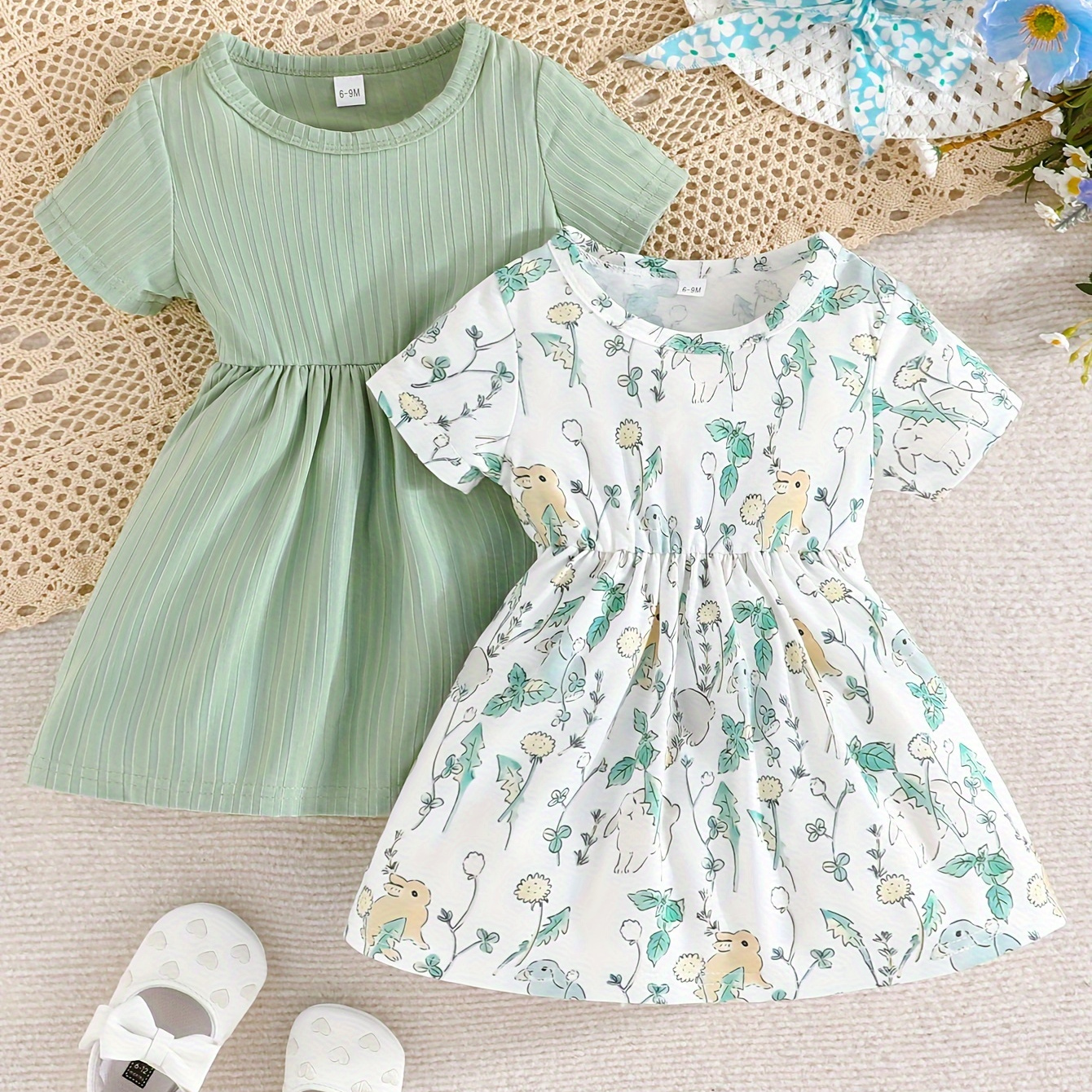 

Baby Girls Casual Dress Two-piece Set For Spring And Autumn