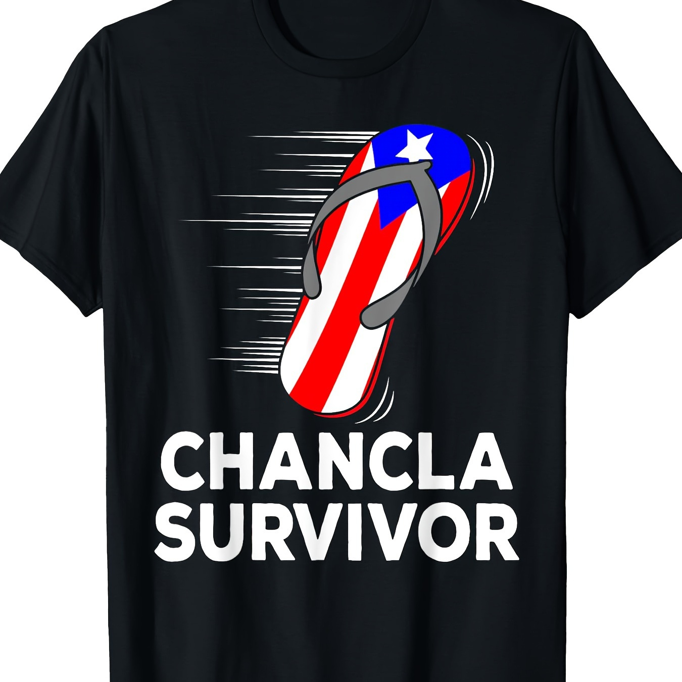 

Chancla Survivor Puerto Funny Spanish Joke Gift Idea T-shirt, 100% Cotton, 220g