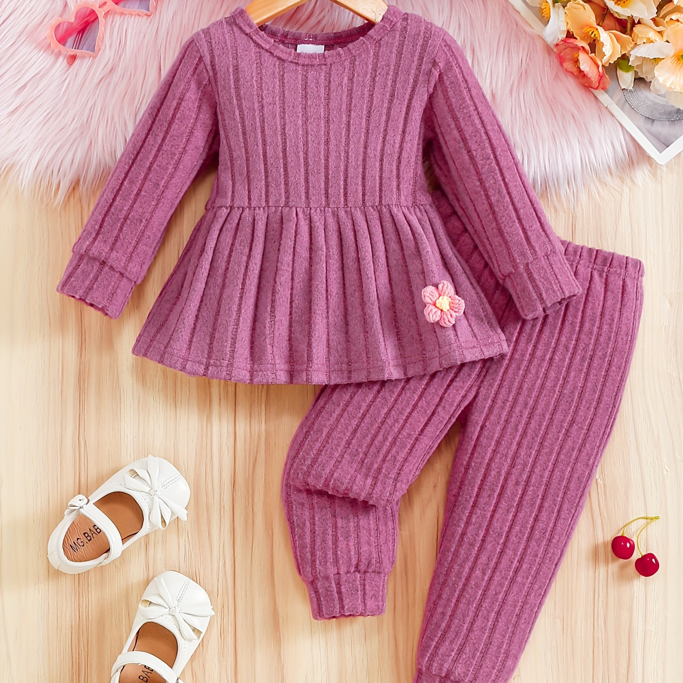 

' Toddler / Long Top And Pants Set, Outfit, , Regular Fit, And Footwear, For