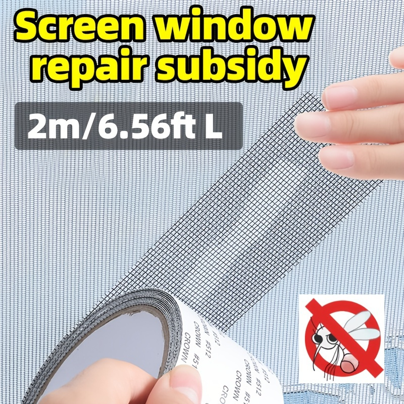 1 Roll Window Screen Repair Tape, 1.97inch*2m/6.56ft, Strong Adhesive &  Waterproof Mesh Tape For Covering Window Door Tears Holes Screen Patch  Repair