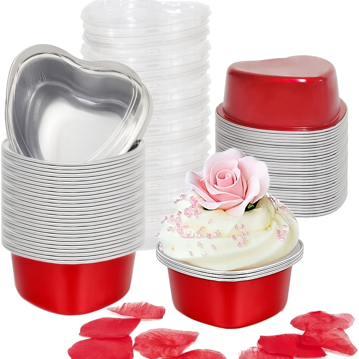 Heart Shaped Cake Pans Valentine Aluminum Mini Cake Pans - Temu