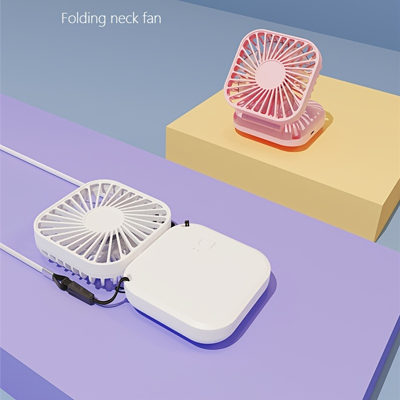 

Mini ventilateur de cou suspendu pliable Ventilateur de cou suspendu pliable Mini ventilateur personnel pliant, charge USB à 3 vitesses pour les voyages intérieurs et extérieurs