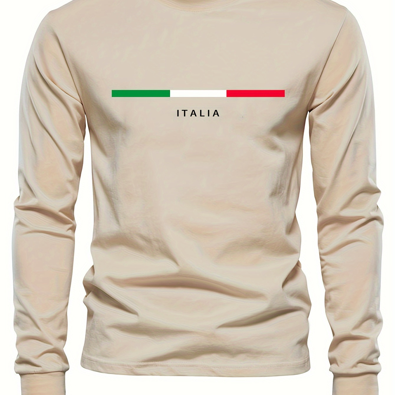 

T-shirt à manches longues avec motif géométrique du drapeau italien pour adolescents - Collection automne/hiver